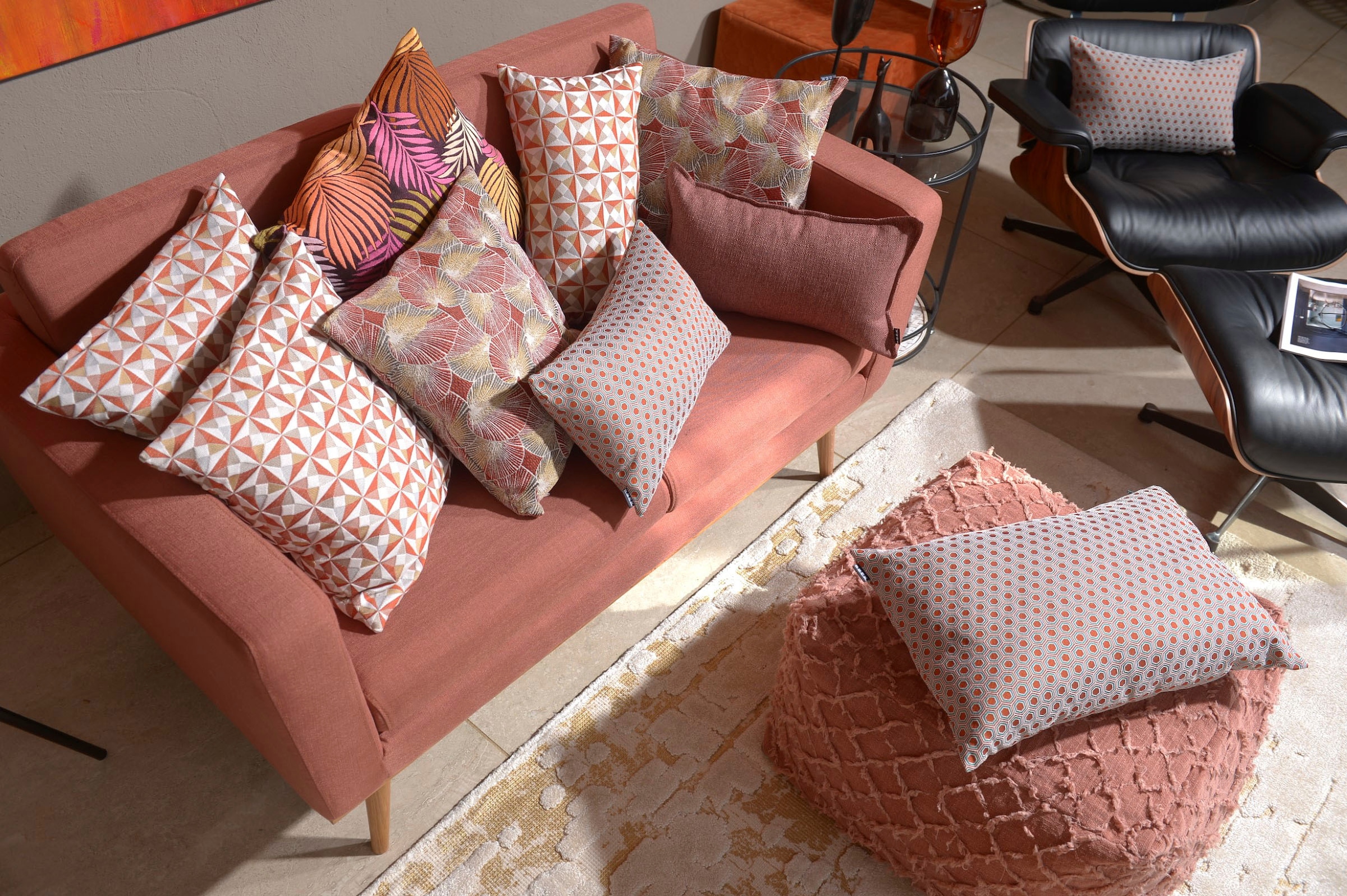 H.O.C.K. Dekokissen »Kappi« mit Sechseck-Motiv, Kissenhülle mit Füllung, 1 Stück