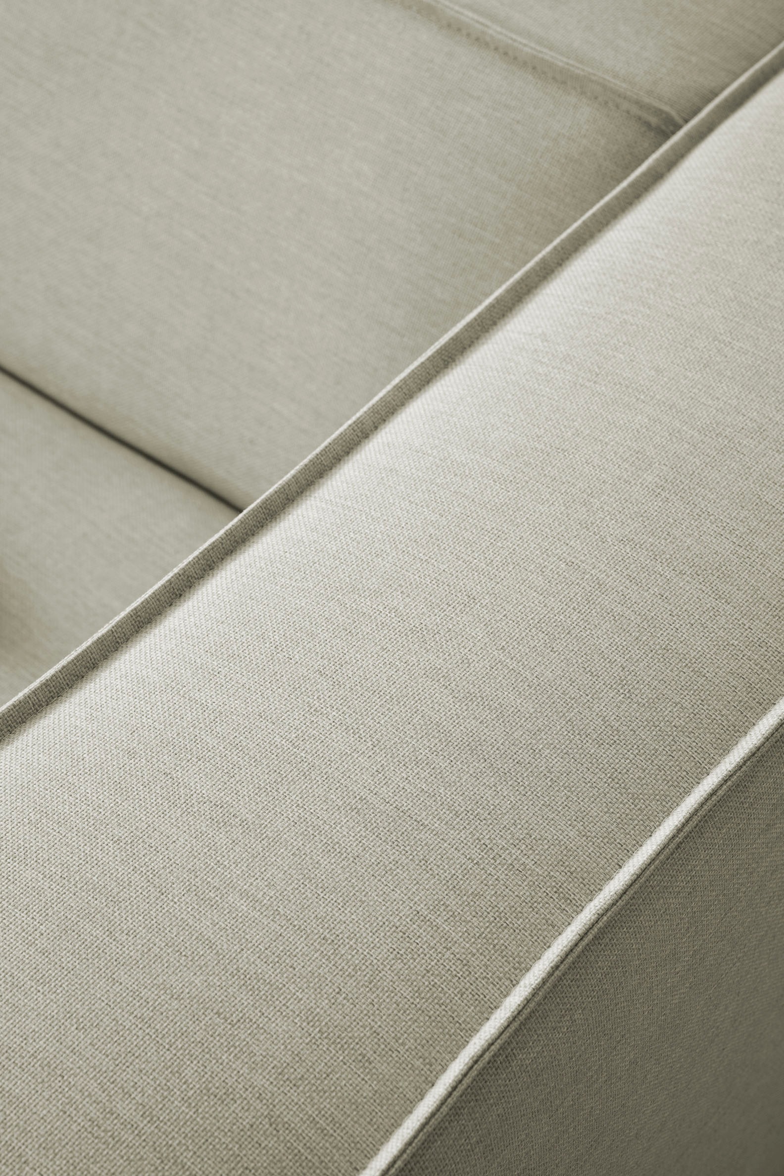 LeGer Home by Lena Gercke Ecksofa »PIARA mit Kedernaht in Cord oder Leinenoptik, moderne Couch in L-Form«, wahlweise Ottomane rechts/links, schwarze Füsse, bequemer Sitzkomfort