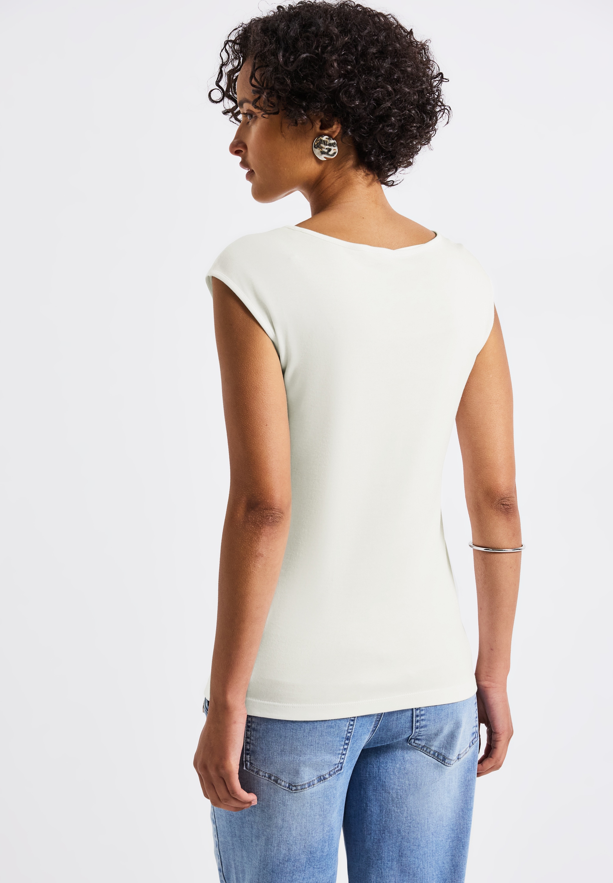 STREET ONE Shirttop »Style ADA«, Rundhals mit Cut-Out-Detail