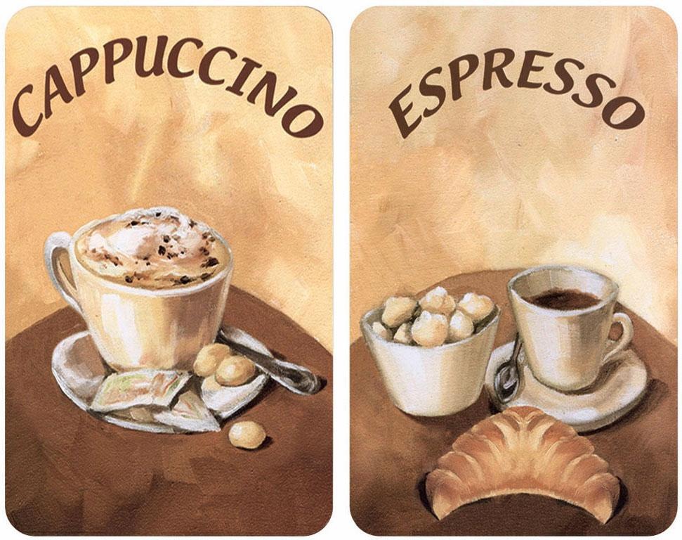 Image of WENKO Herd-Abdeckplatte »Kaffee«, (Set, 2 tlg.), kratzfest bei Ackermann Versand Schweiz