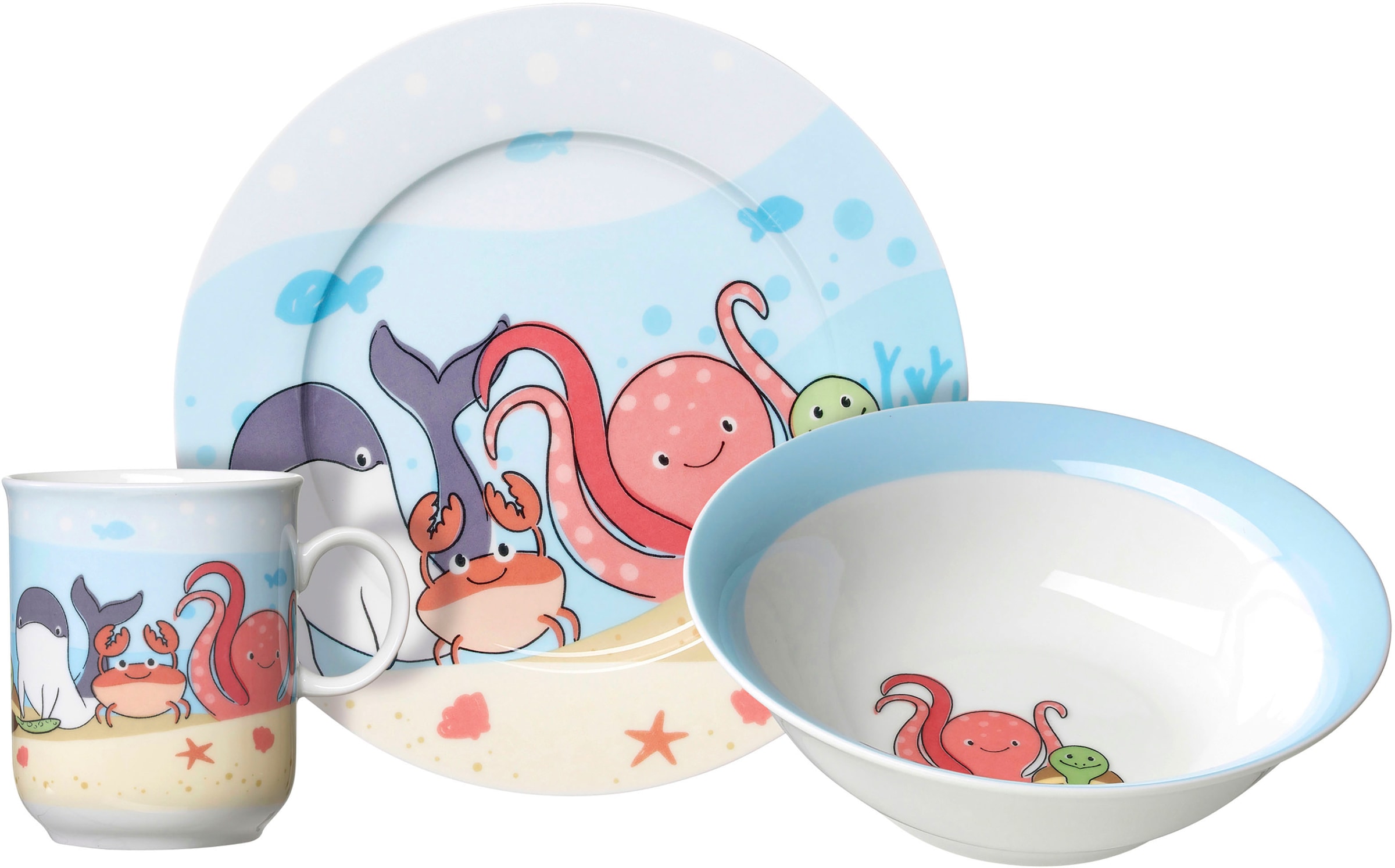 Image of Ritzenhoff & Breker Kindergeschirr-Set "Unterwasserwelt" im dekorativen Geschenkkarton