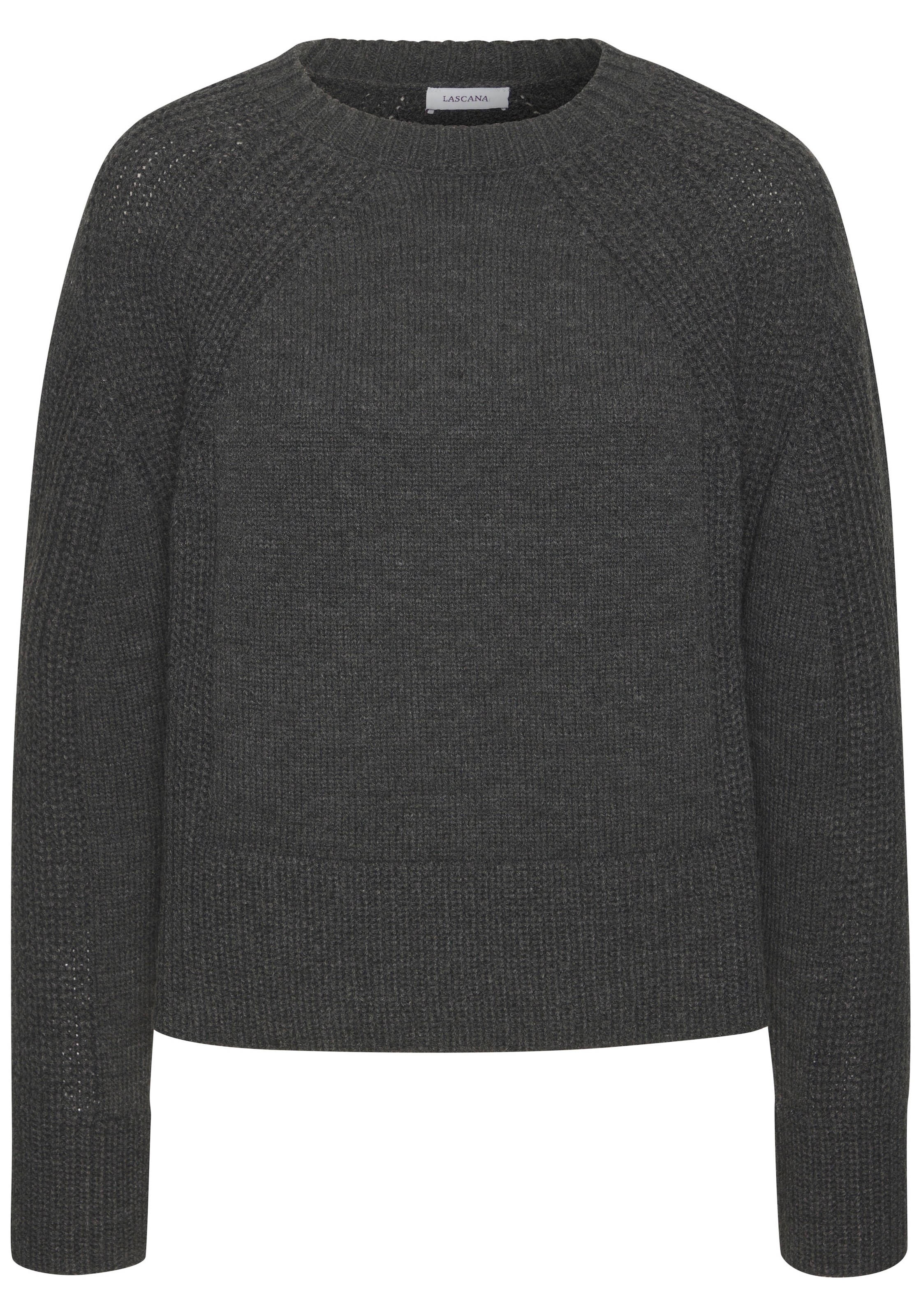 LASCANA Strickpullover, mit Grobstrick-Details, Damen Pullover mit Rundhals
