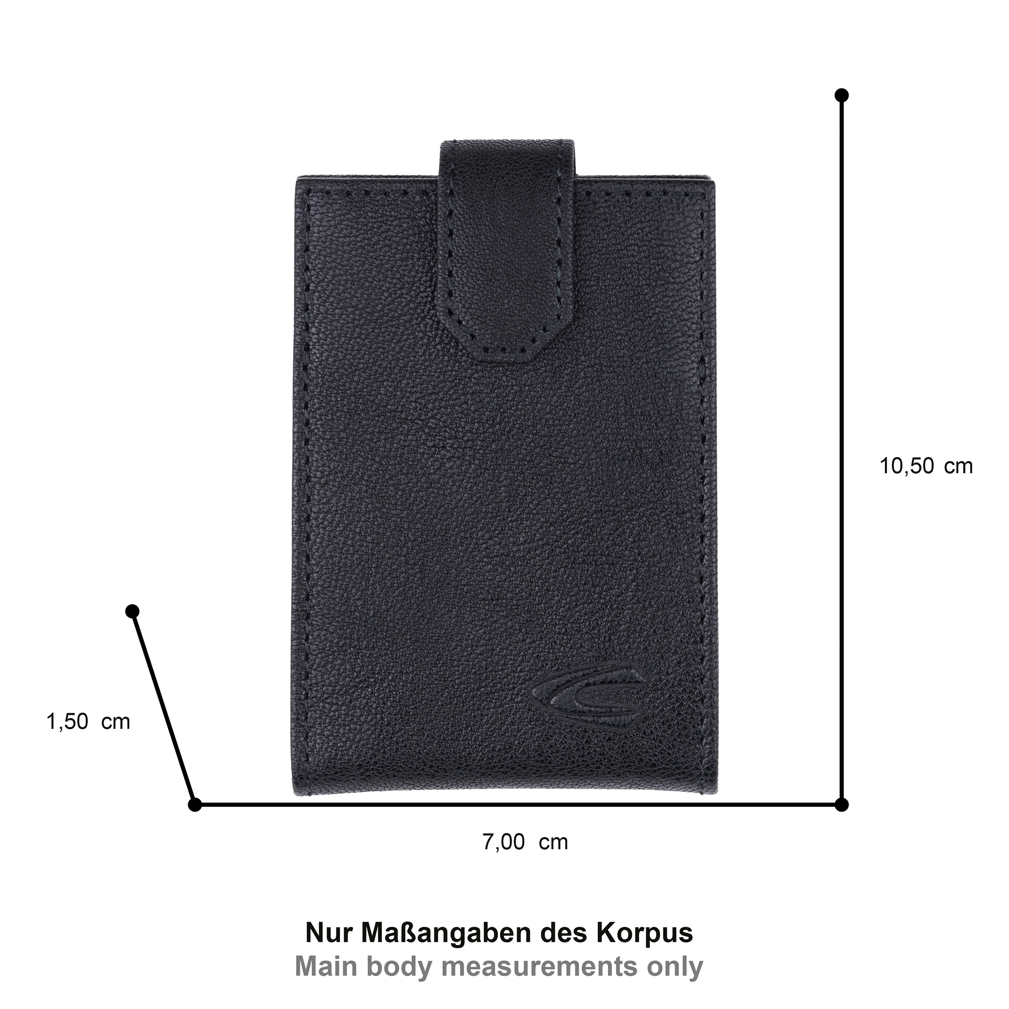 camel active Porte-cartes »Discover« innovatives Kartenetui aus fein genarbtem Ziegenleder mit RFID-Schutz