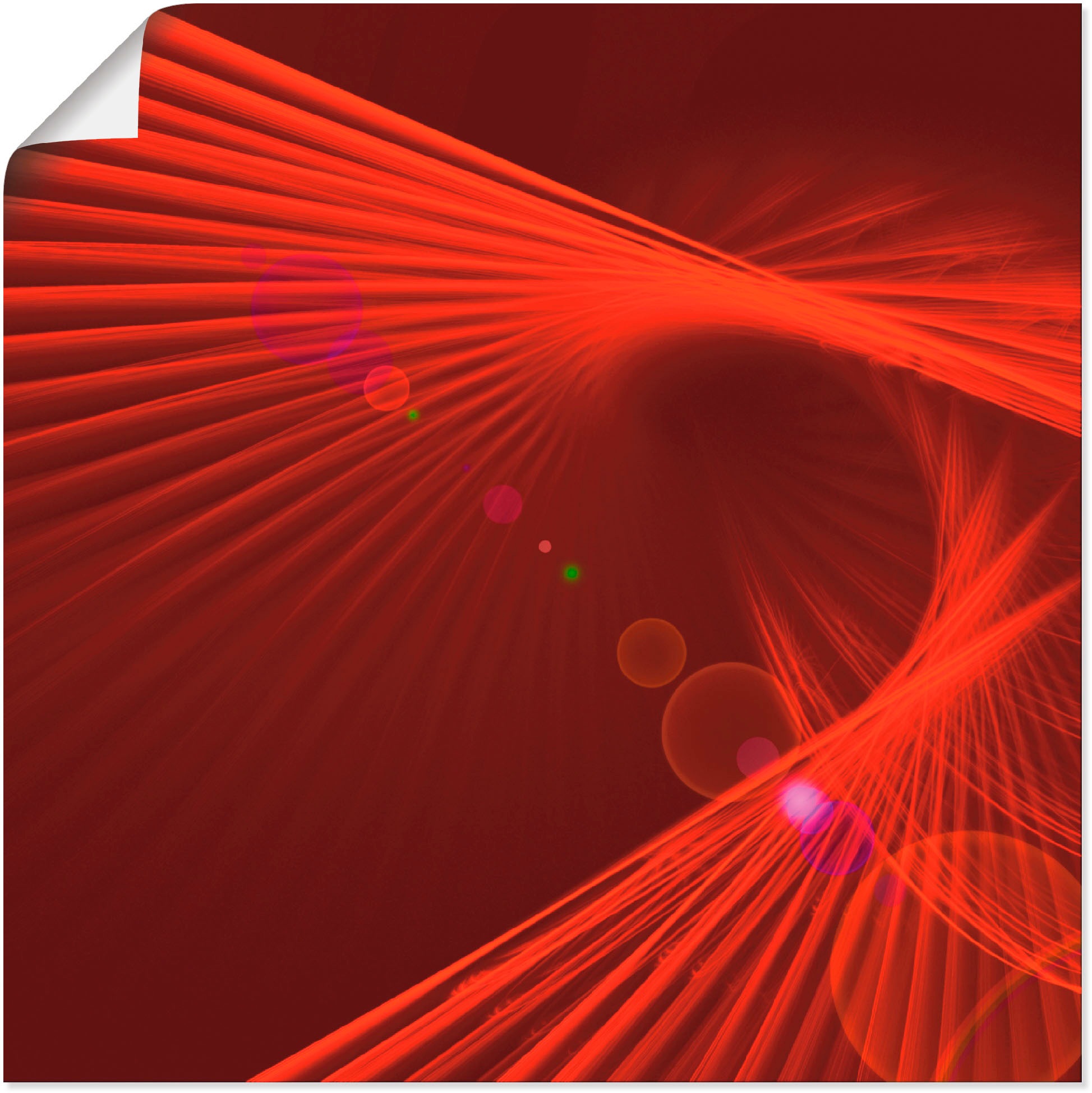 Image of Artland Wandbild »rote Schwingung«, Gegenstandslos, (1 St.), in vielen Grössen & Produktarten - Alubild / Outdoorbild für den Aussenbereich, Leinwandbild, Poster, Wandaufkleber / Wandtattoo auch für Badezimmer geeignet bei Ackermann Versand Schweiz