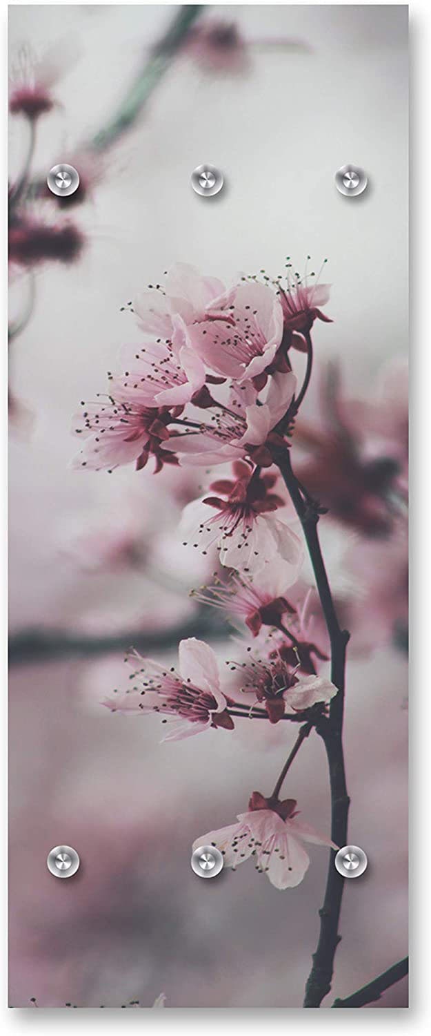 queence Garderobenleiste »Violet«, Kirschblüten, Wanddeko, Garderobe