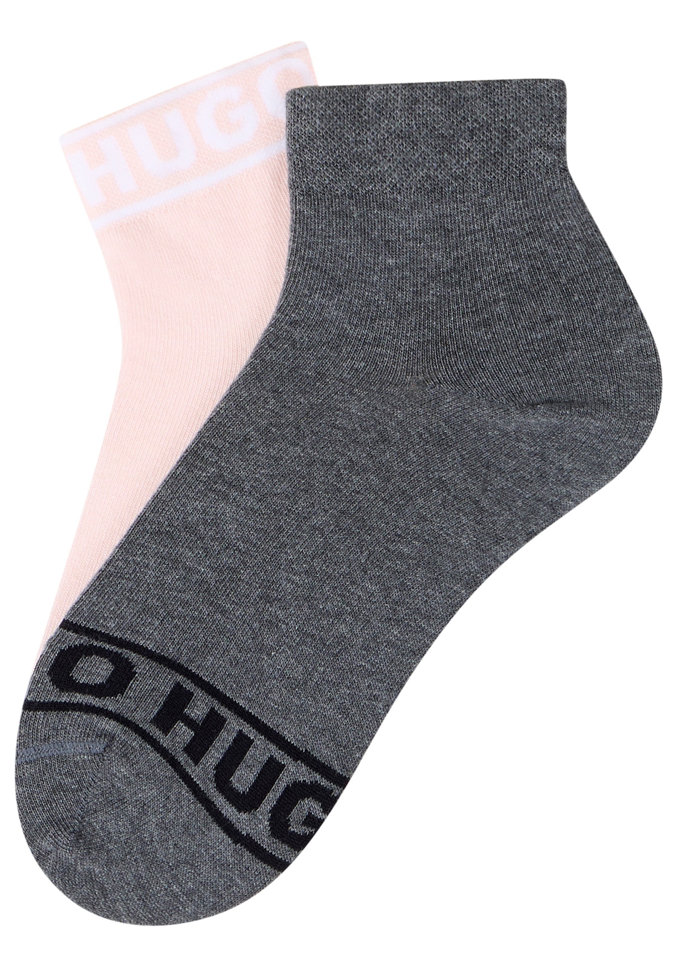 Image of HUGO Underwear Freizeitsocken "2P SH LOGO CC W" Set, 2er, 2 Paar tlg. mit Logobund