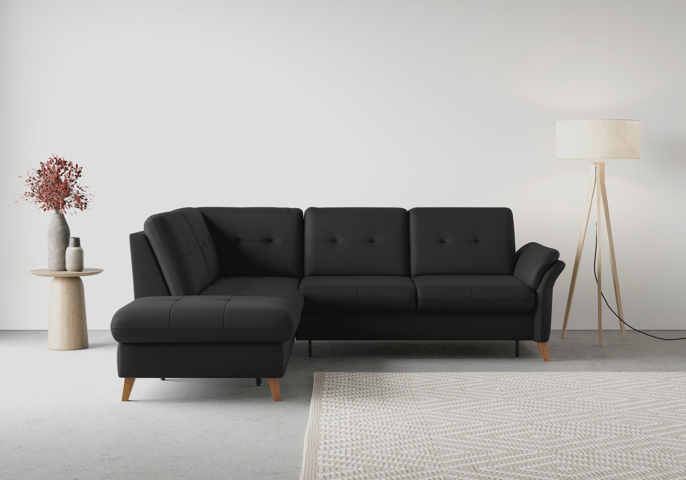 sit&more Ecksofa »Göteborg«, inkl. Sitztiefenverstellung, wahlweise mit Bettfunktion & Bettkasten