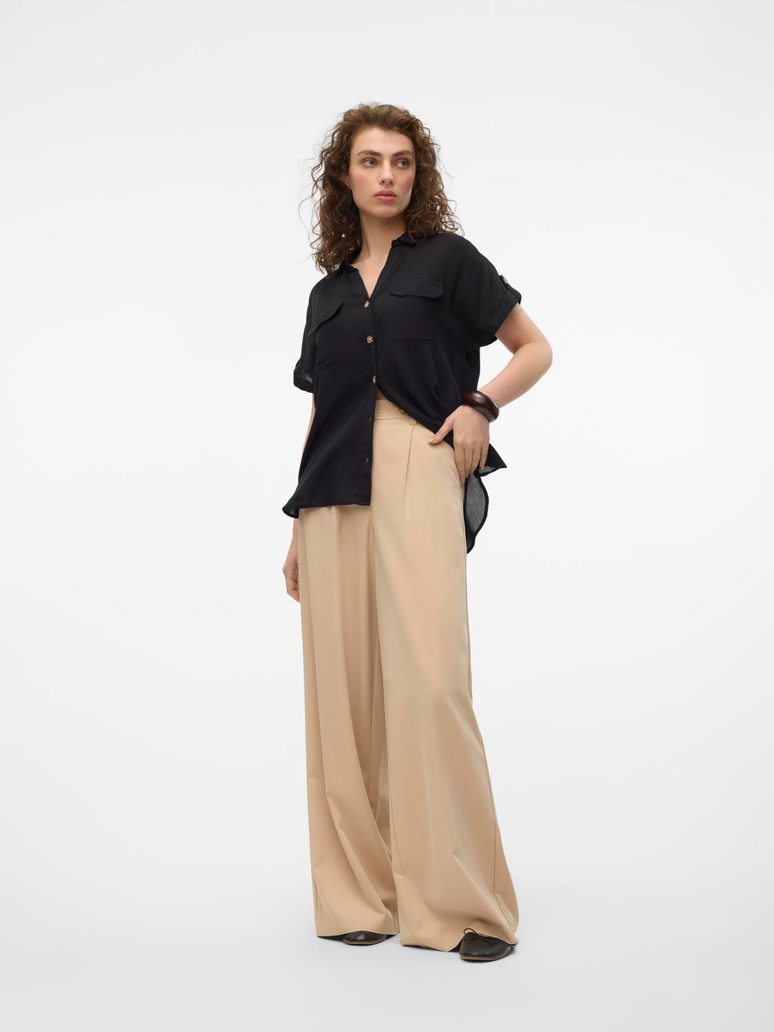 Vero Moda Hemdbluse »VMBUMPY S/S SHIRT WVN GA NOOS«