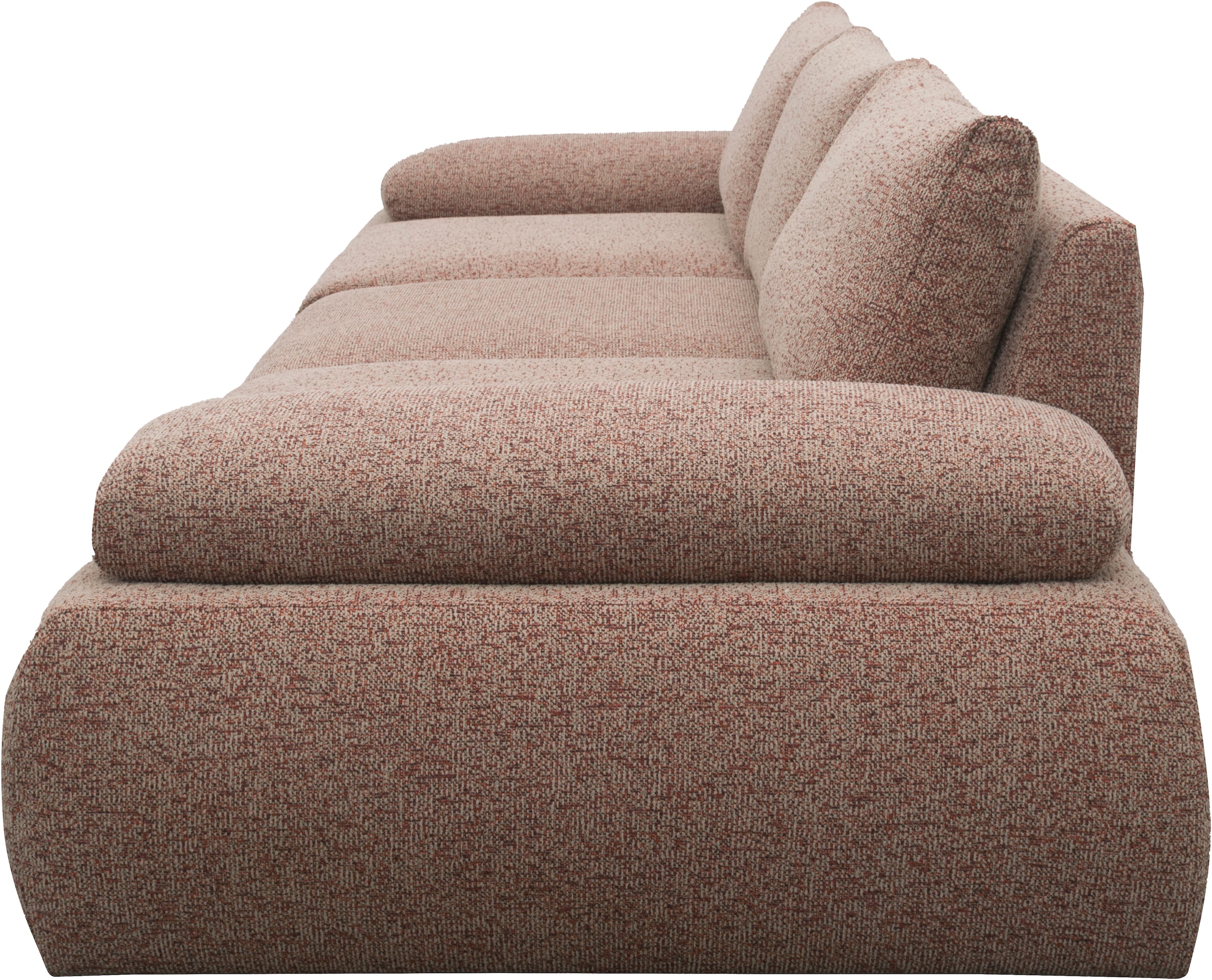 DOMO collection Big-Sofa »800016 Megasofa Breite 324cm, Federkern, inkl. Armlehnenverstellung«, (3 St.), moderner Strukturstoff aus 95% Polyester und 5% Baumwolle