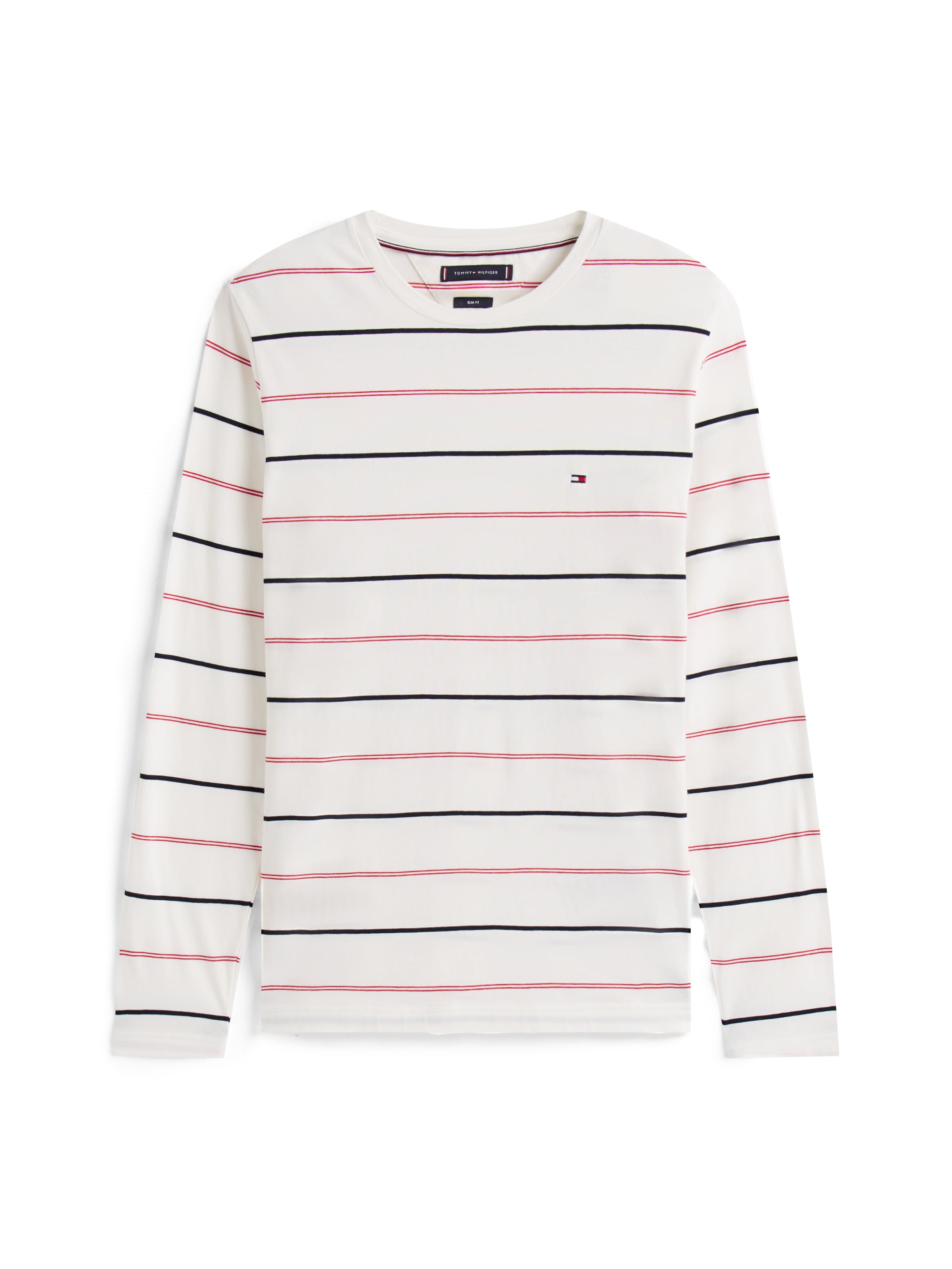 Tommy Hilfiger T-shirt à manches longues »STRETCH SLIM STRIPE« Rundhals, slim fit, Jersey