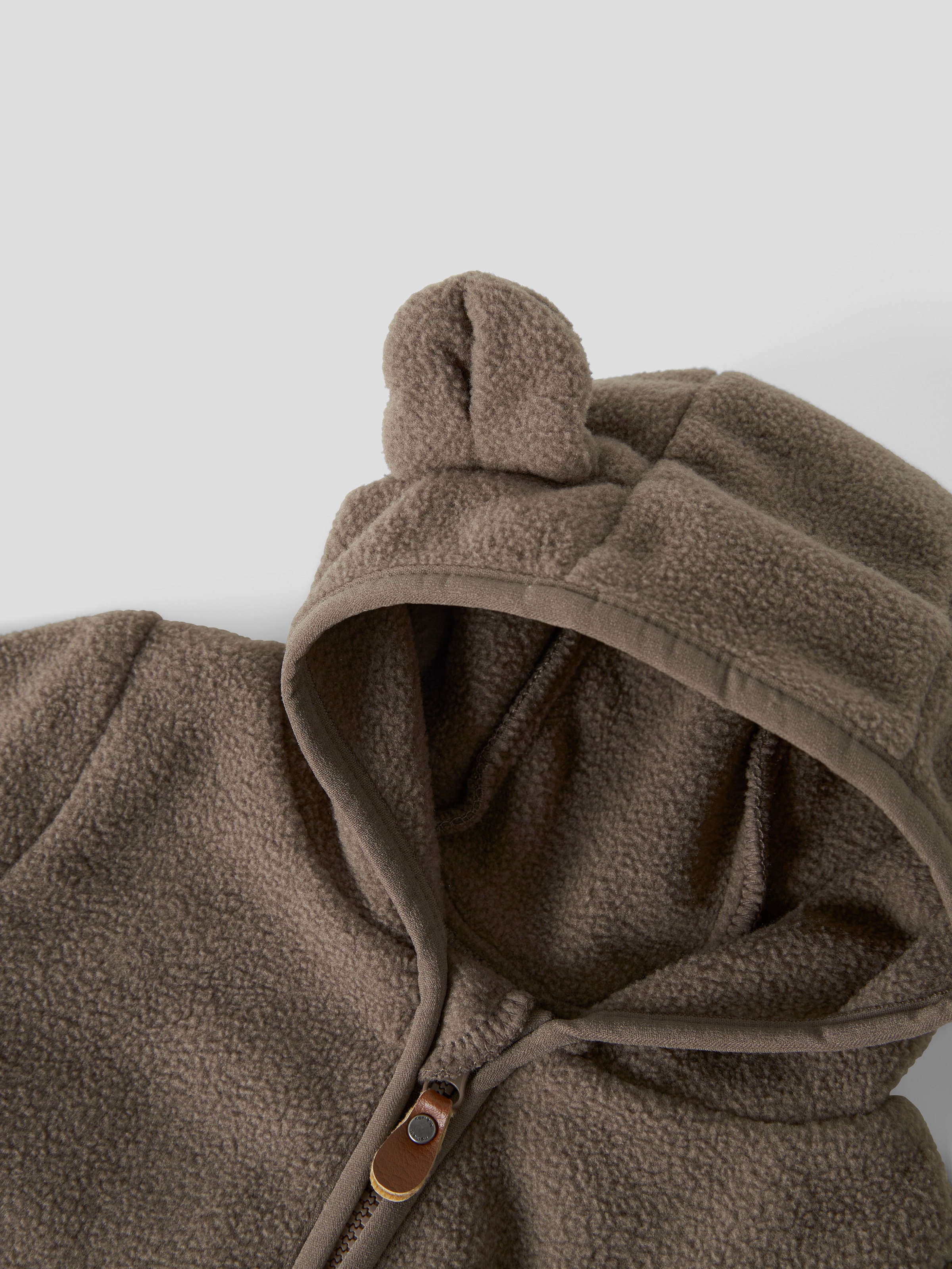 Name It Veste à capuche en polaire »NBNMEEKO FLEECE JACKET MELANGE« avec capuche polaire, fermeture éclair avec protège-menton
