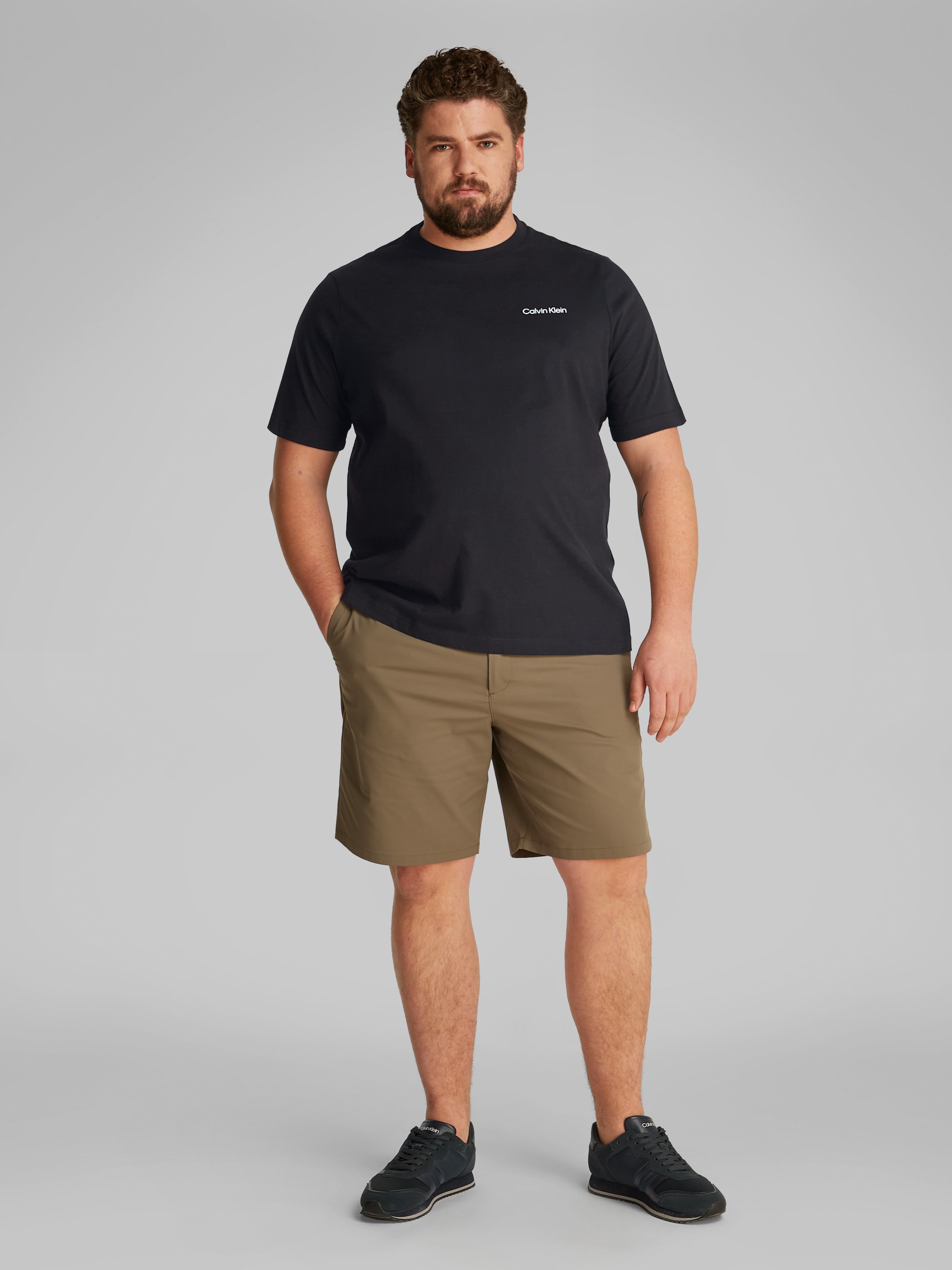Calvin Klein Big&Tall T-Shirt »BT_CP-LINEAR BOX LOGO T-SHIRT«, in grossen Grössen