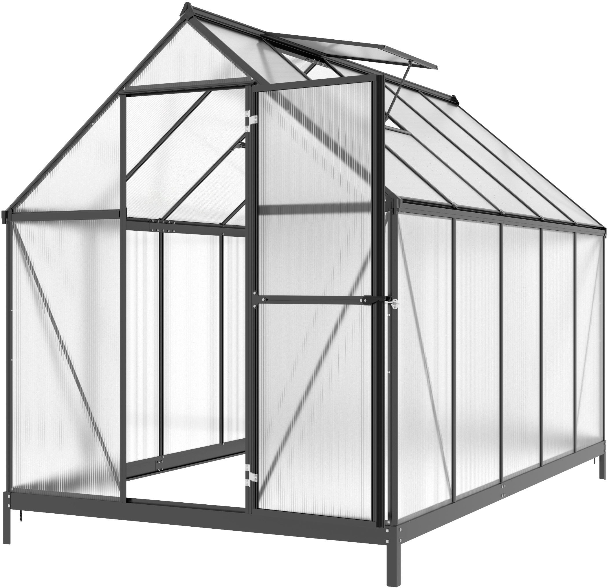 KONIFERA Gewächshaus, (Set), mit Fundamentrahmen