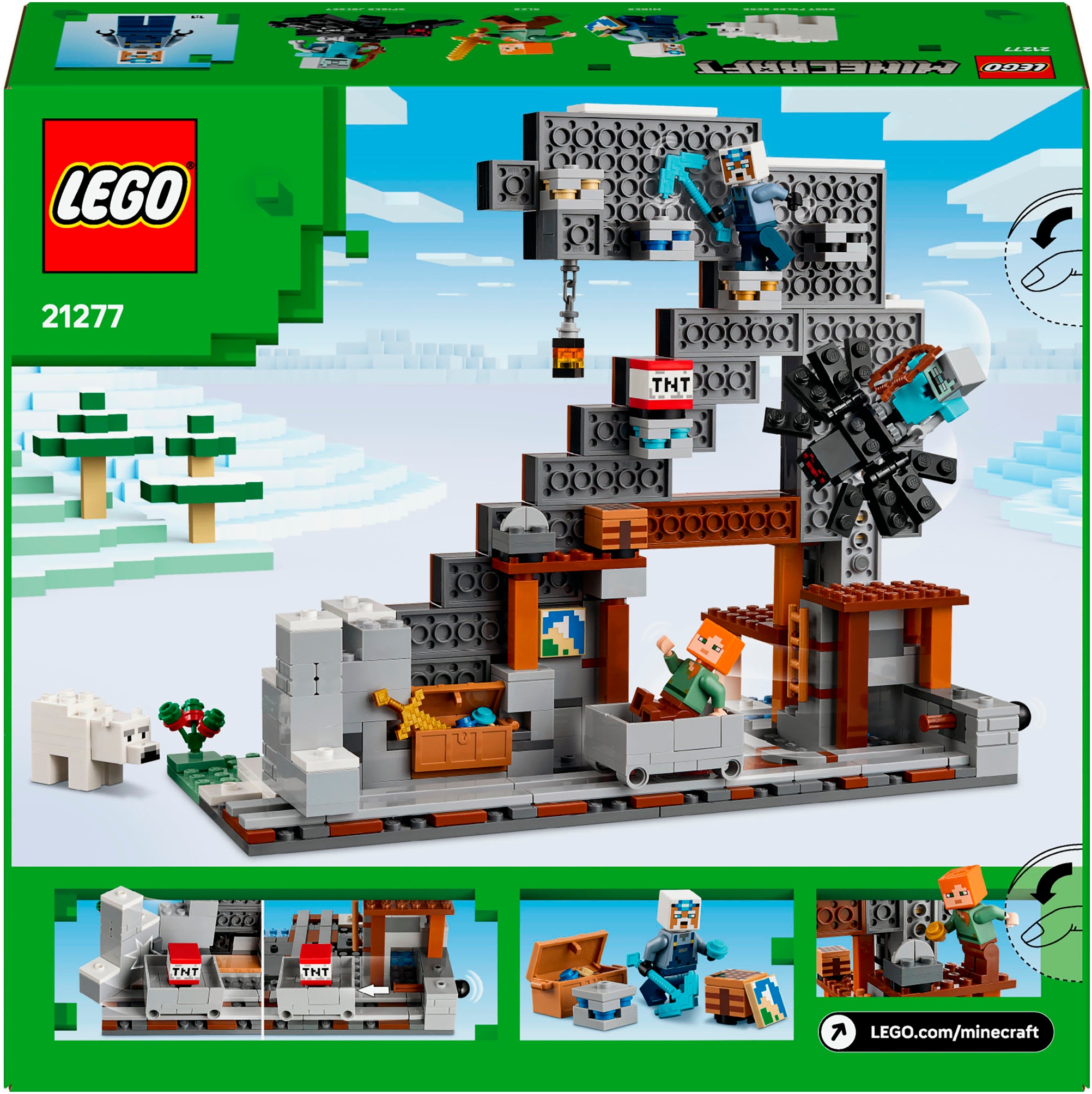 LEGO® Konstruktionsspielsteine »Die Spitzhackenmine (21277), LEGO Minecraft« Made in Europe