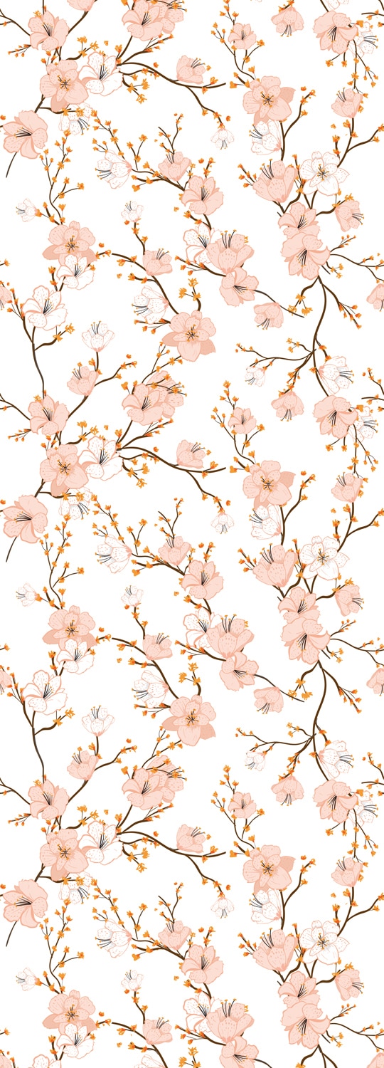 Image of queence Vinyltapete "Reign" Motiv bedruckt botanisch floral gemustert natürlich glatt 90x250cm, selbstklebend, kinderleichte Anbringung, Sticker