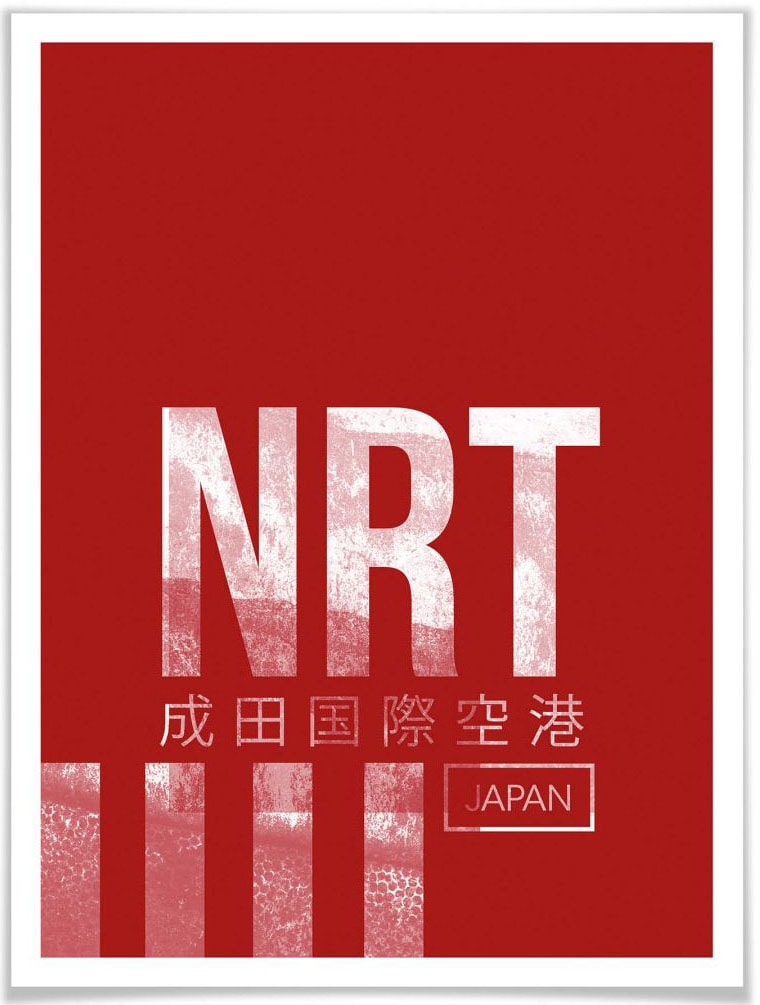 NRT Bild, Poster St.), Wall-Art Flughafen, (1 Wandposter »Wandbild Poster, Tokyo«, kaufen Flughafen Wandbild,