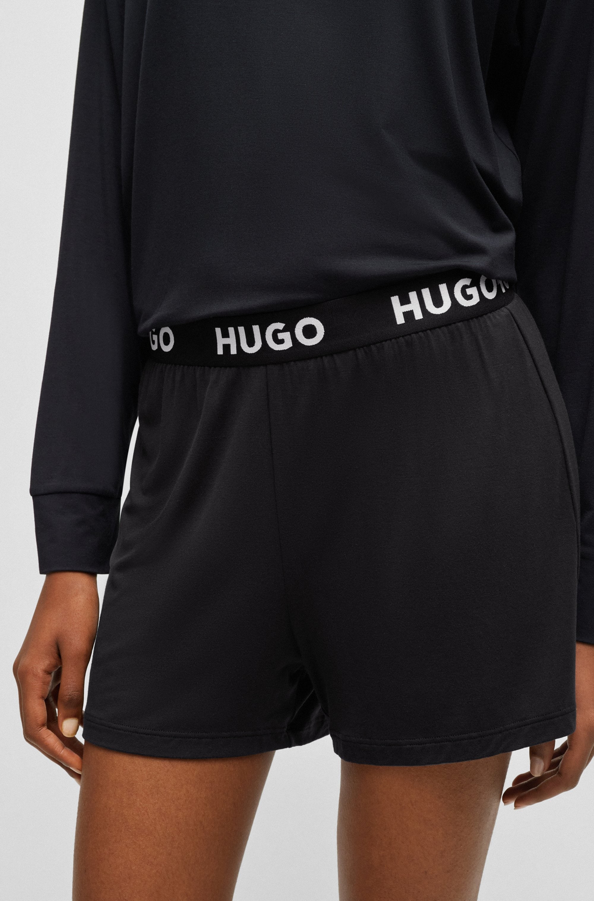 HUGO Underwear Schlafshorts »UNITE Shorts«  mit Hugo Logo-Elastiktape am Bund