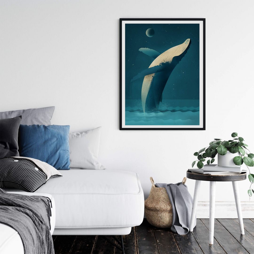 Beliebte Marke Wall-Art Poster »Humpback Whale«, Schriftzug, Bild, kaufen Wandposter St.), (1 Wandbild, bequem Poster