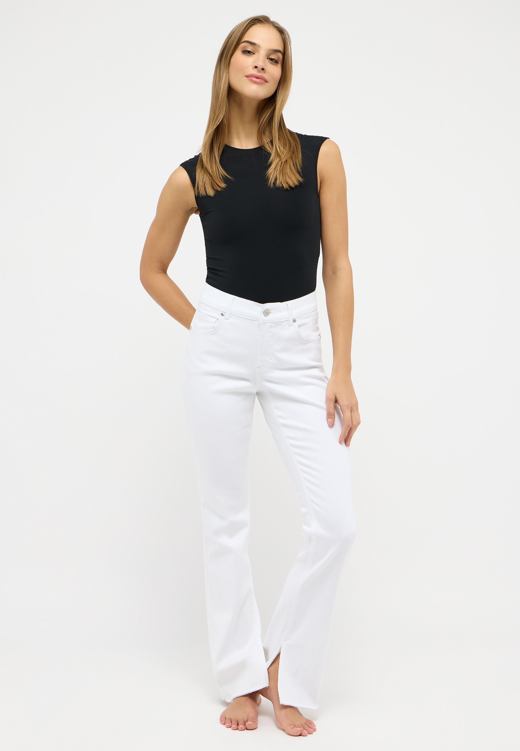 ANGELS Jeans bootcut »LENI SLIT FRINGE«