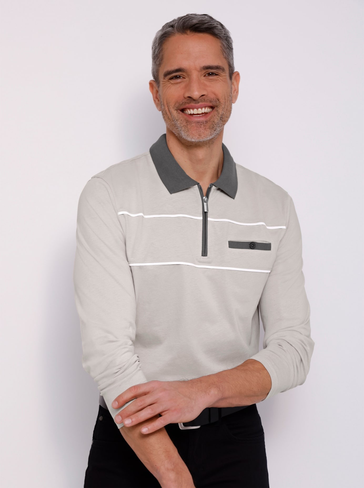 Classic Poloshirt »Langarm-Poloshirt« 1