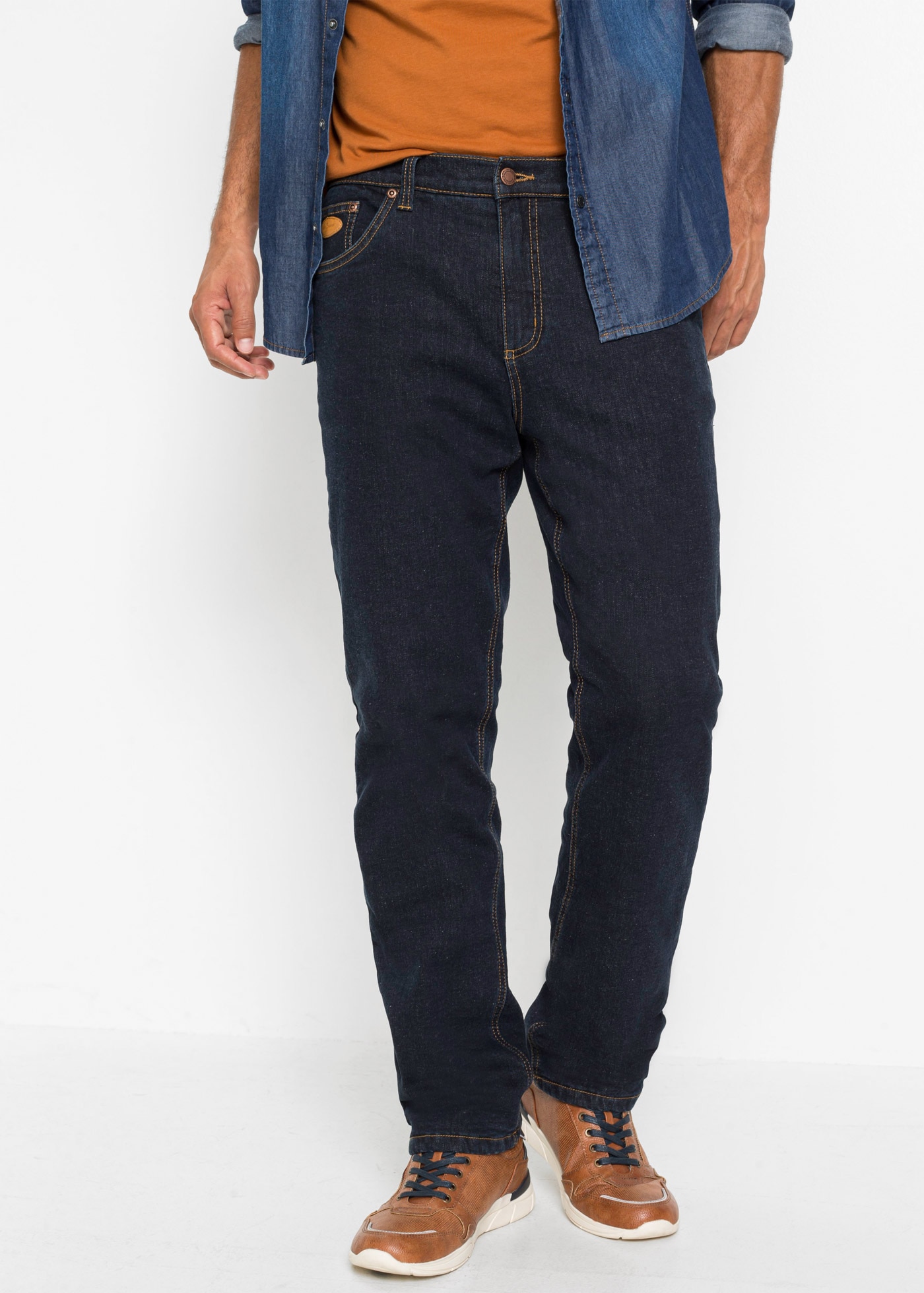 Image of bonprix Gerade Jeans "Thermo Classic Fit Stretch-Jeans mit wärmendem Fleecefutter" klassische Passform, mit Stretch-Anteil, mit wärmendem Fleecefutter