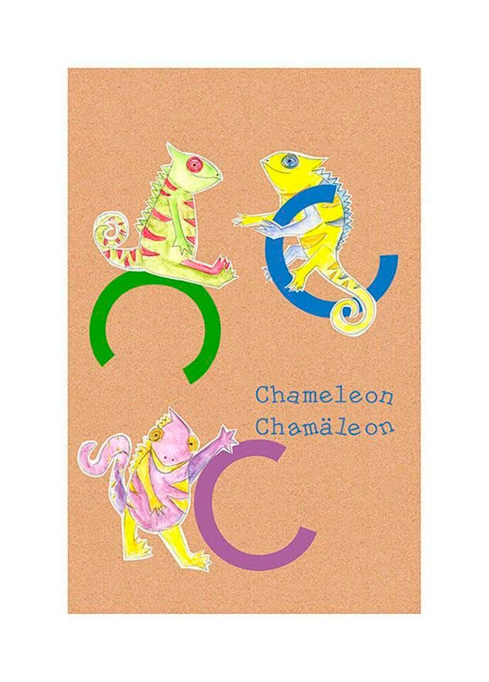 Image of Komar Bild "ABC Animal C" Buchstaben 1 Stk. tlg. Wandbild zur Dekoration - ohne Rahmen