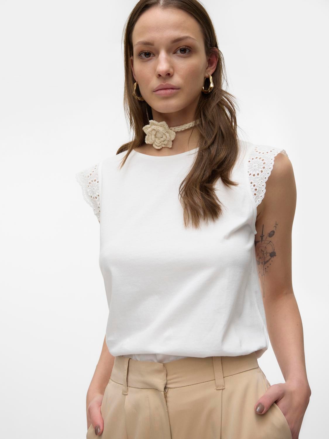 Vero Moda T-Shirt »VMEMILY SL GATHERING TOP JRS NOOS«