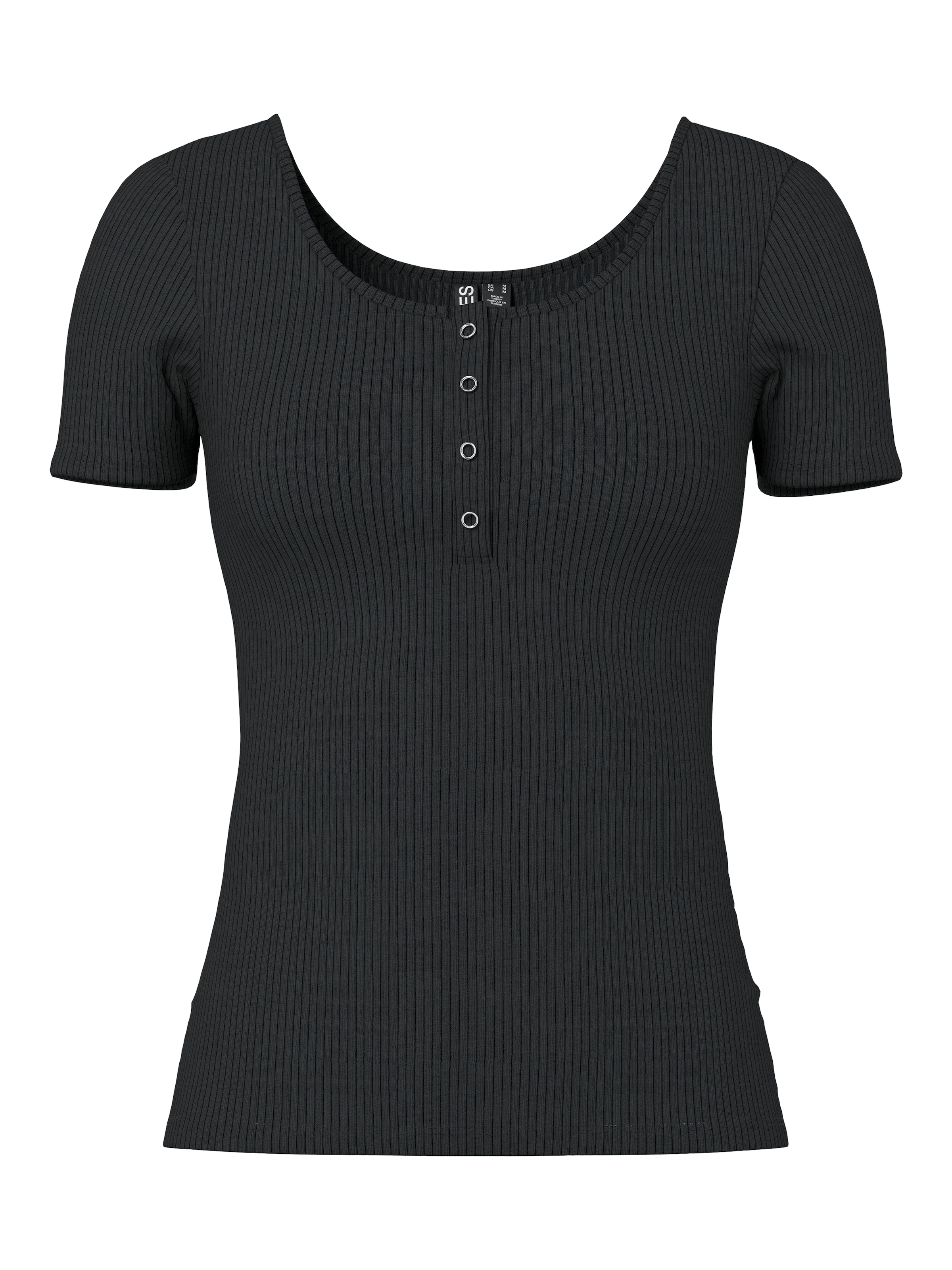 pieces T-shirt à manches courtes »PCKITTE SS TOP NOOS BC« Mélange de coton, coupe slim