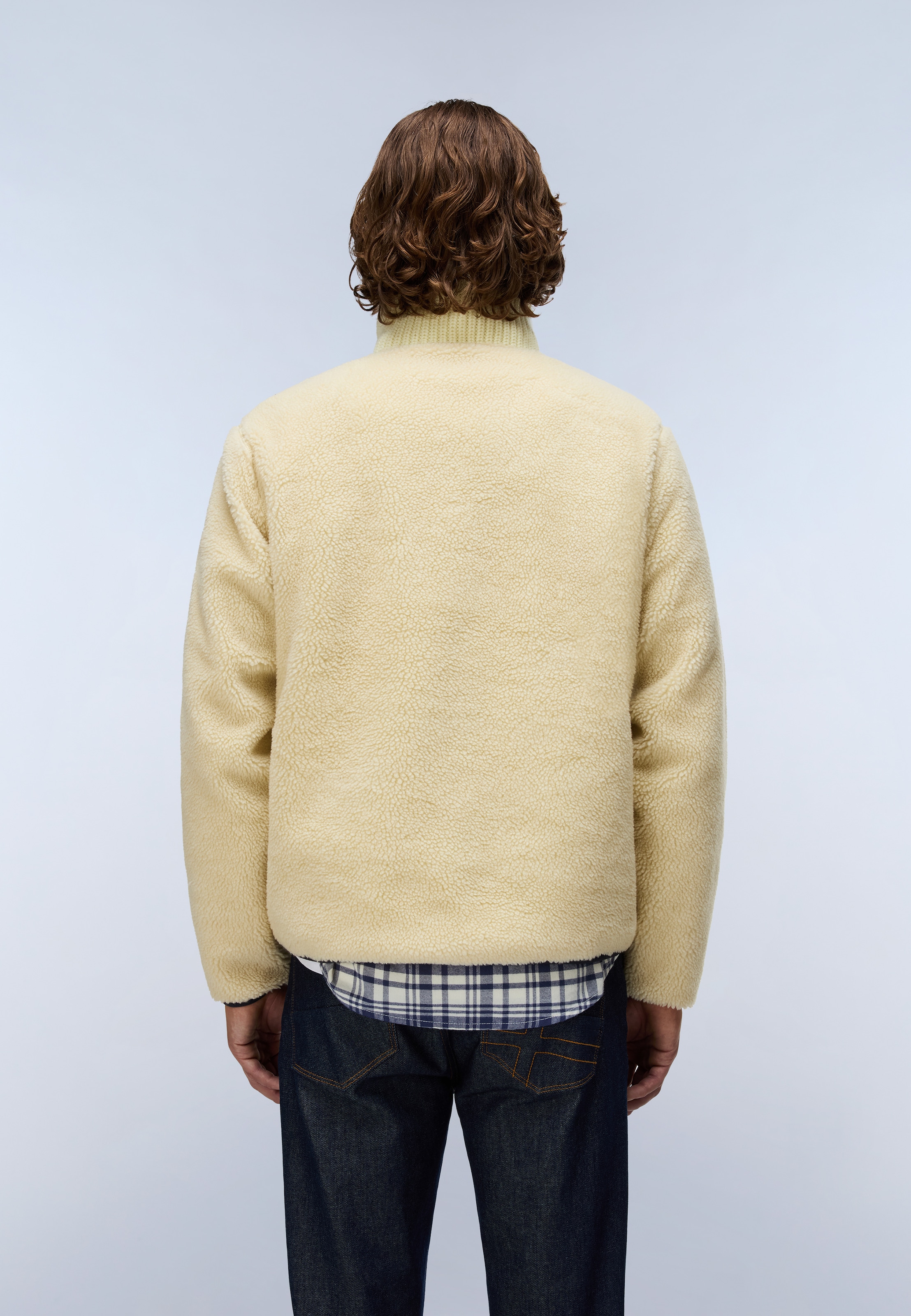 Napapijri T-shirt en polaire »T-ARCHIVE FLEECE HZ PUTTY N5E« en polyester, toucher doux, aussi en grandes tailles