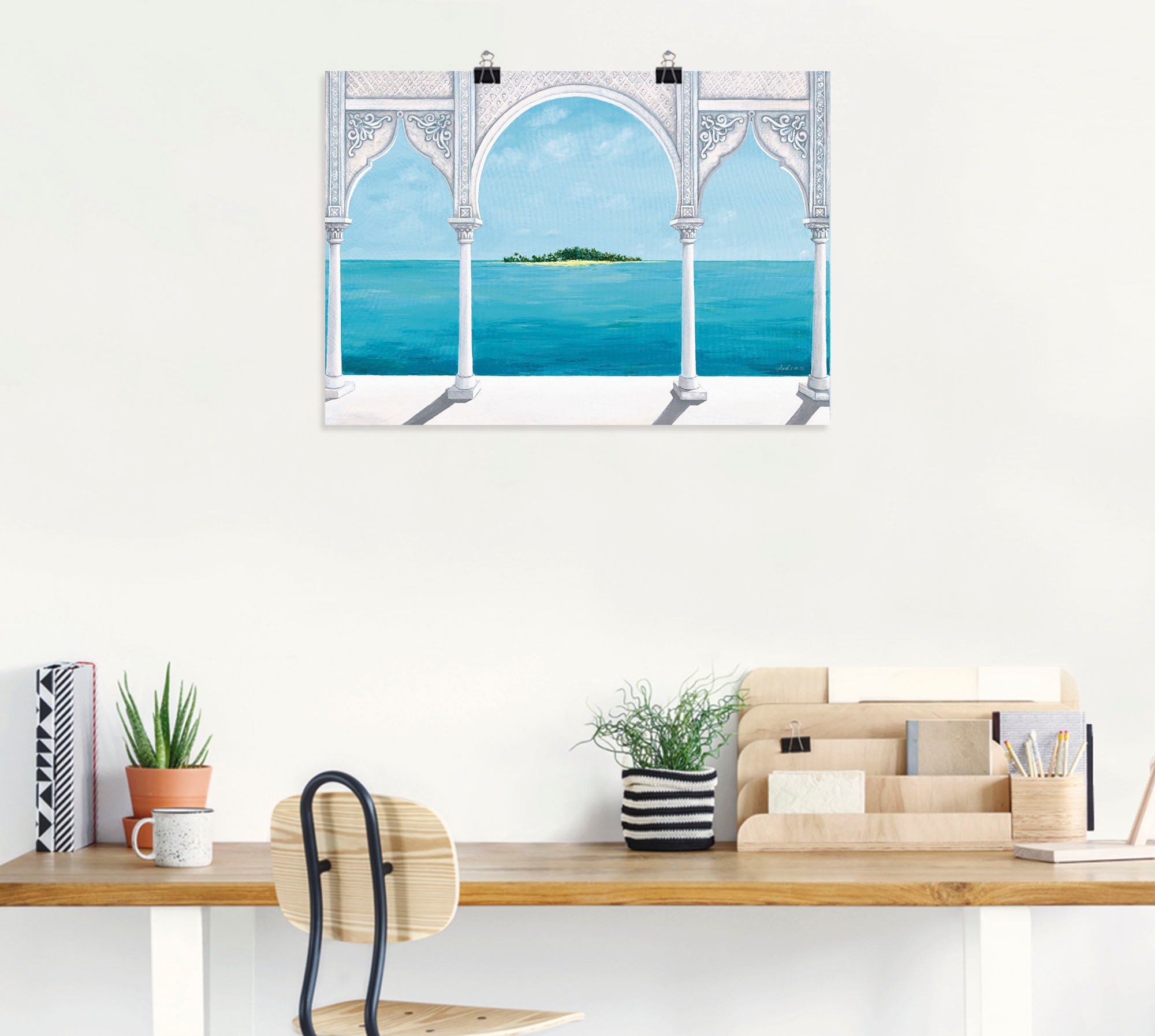 Artland Wandbild »Orientalische Karibik«, Fensterblick, (1 St.), als Leinwandbild, Poster in verschied. Grössen