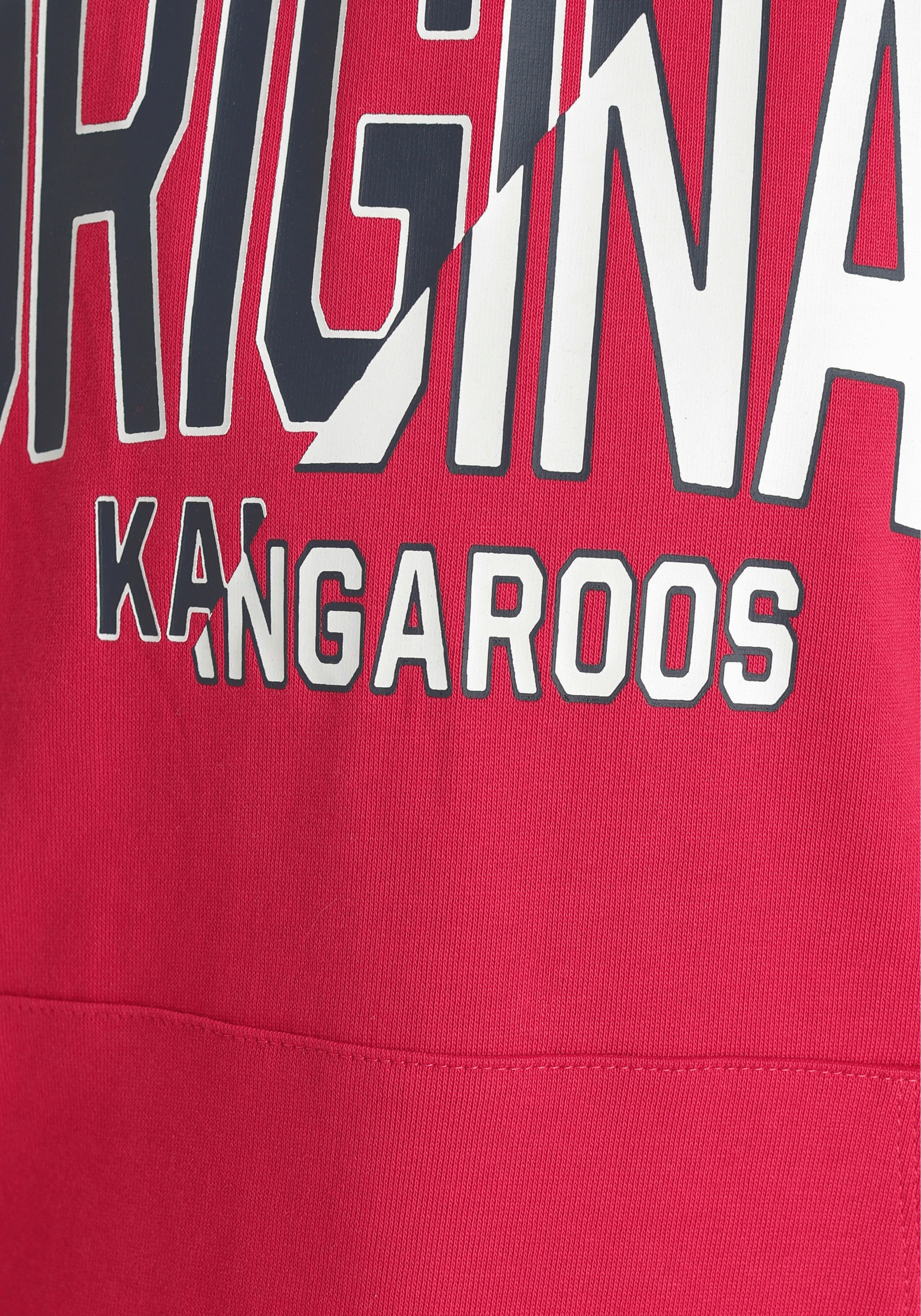 KangaROOS versandkostenfrei »mit mit an an Ärmeln«, den Mindestbestellwert Streifen den bestellen ohne - Streifen Modische Ärmeln Kapuzensweatshirt