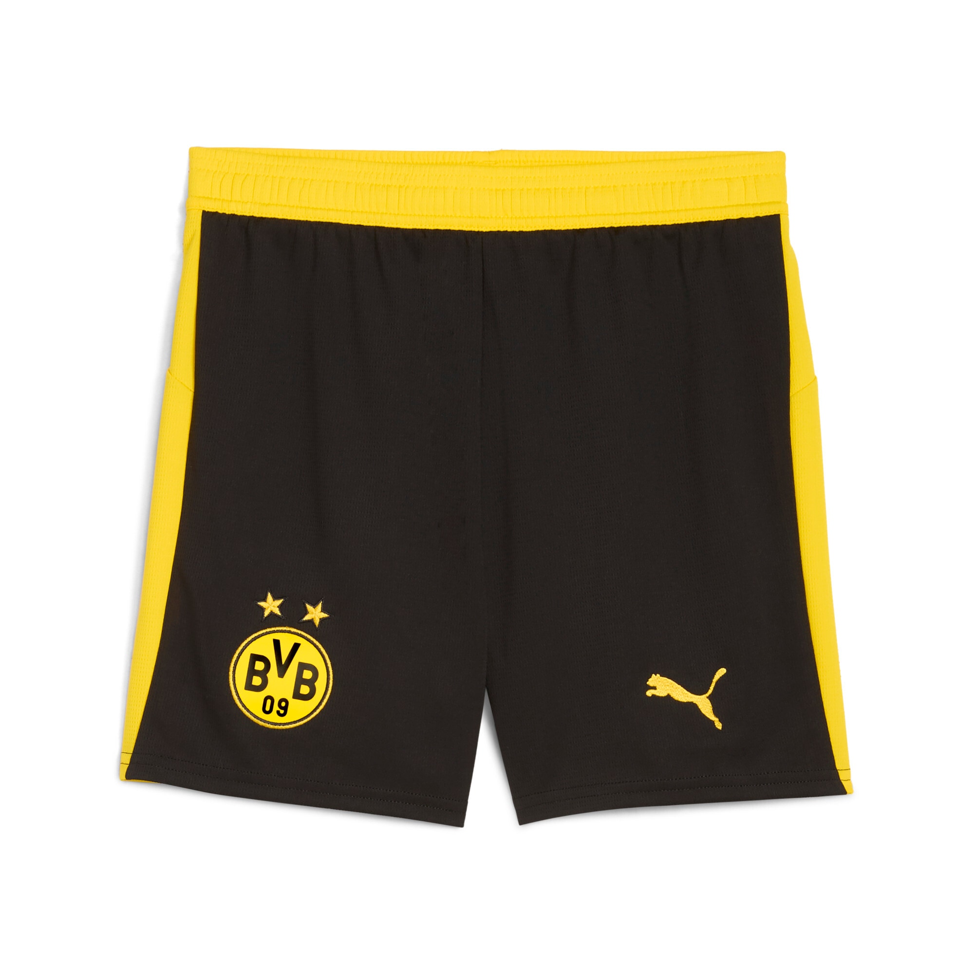 Image of PUMA Trainingsshorts "BVB SHORTS REPLICA W/ BLOCKING JR" sportlicher Stil, für Fussball, atmungsaktives Material, Regular Fit