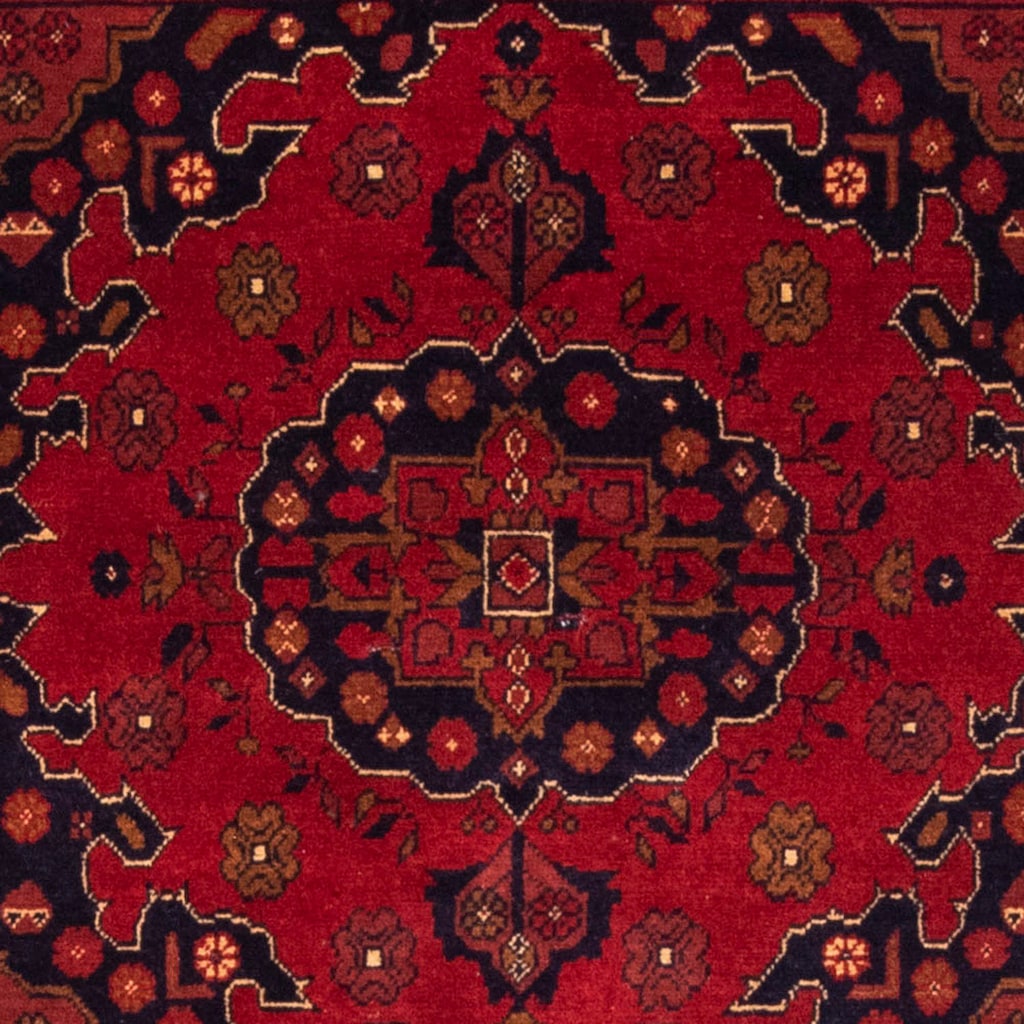 morgenland Wollteppich »Khal Mohammadi Medaillon Rosso 200 x 120 cm«, rechteckig