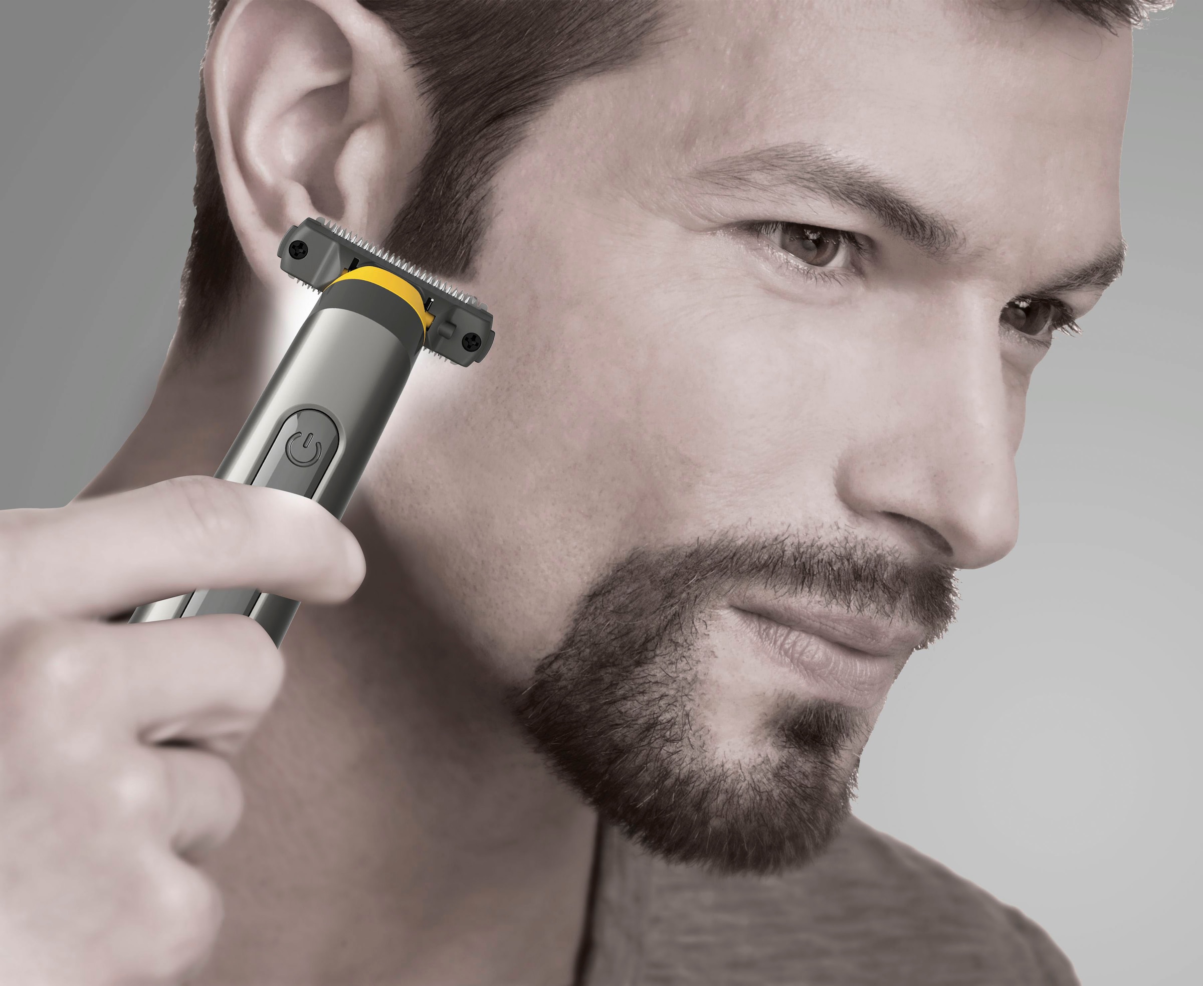 MediaShop Multifunktionstrimmer »MicroTouch Titanium Solo«, 3 Aufsätze, Trimmen, stylen & rasieren wie ein Champion