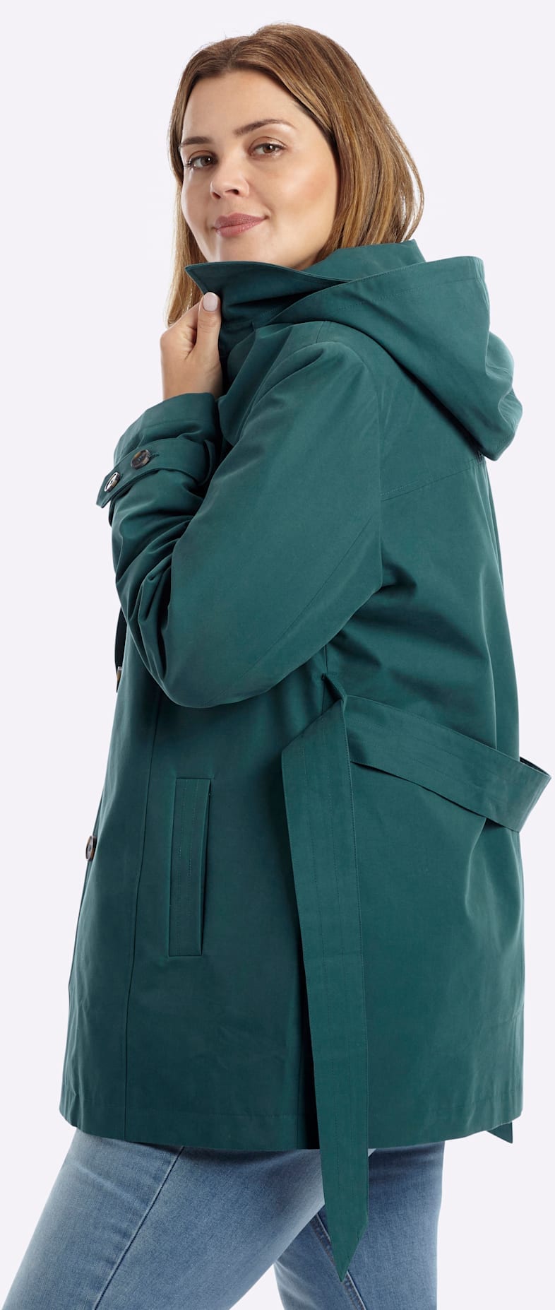 Sheego Veste longue mit Kapuze
