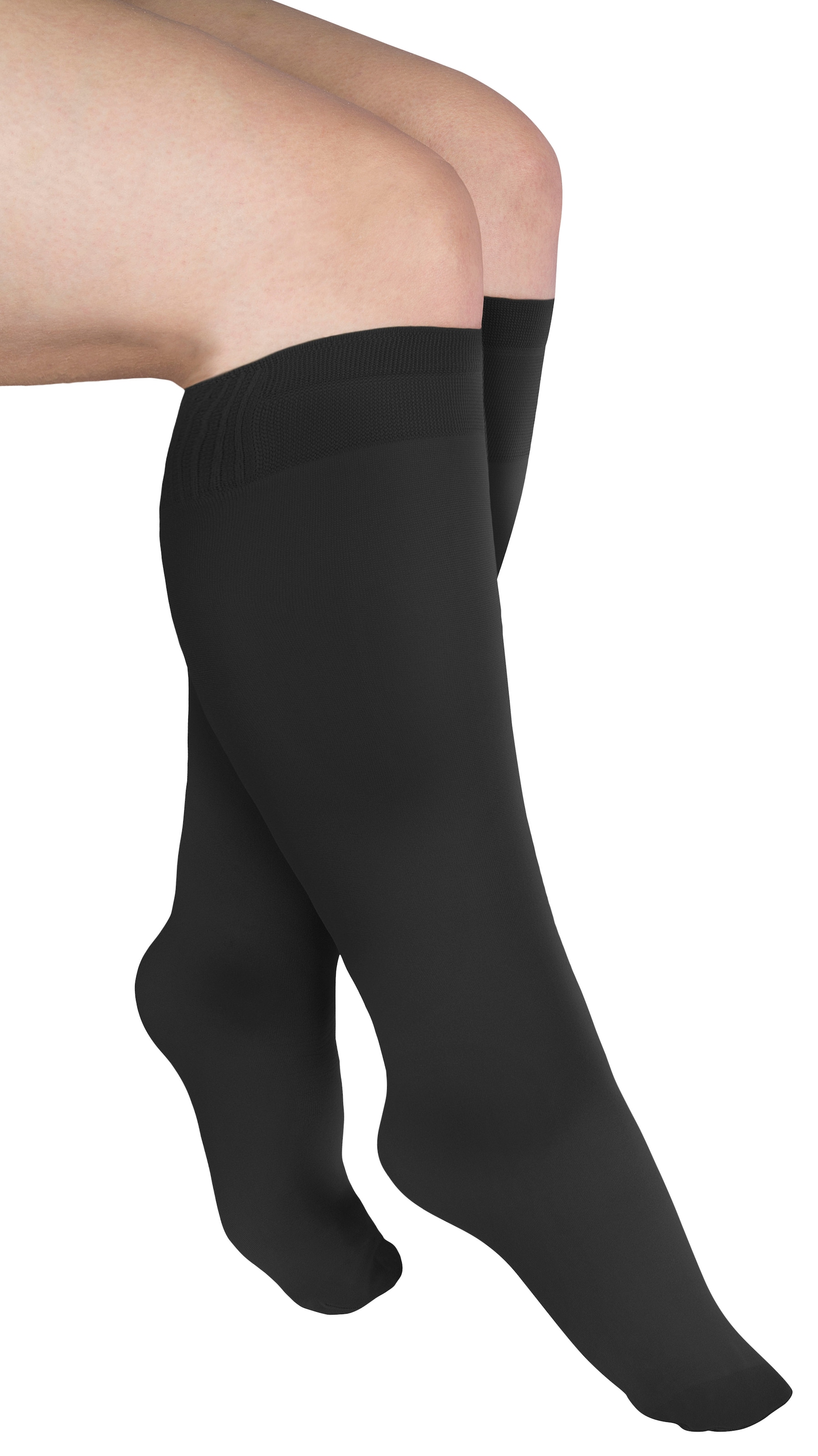 Image of Janastyle Feinkniestrümpfe "BIG Feinkniestrümpfe mit extrabreitem Bund" 50 3 Stk. tlg. für einen Wadenumfang bis zu 56 cm, für starke Waden