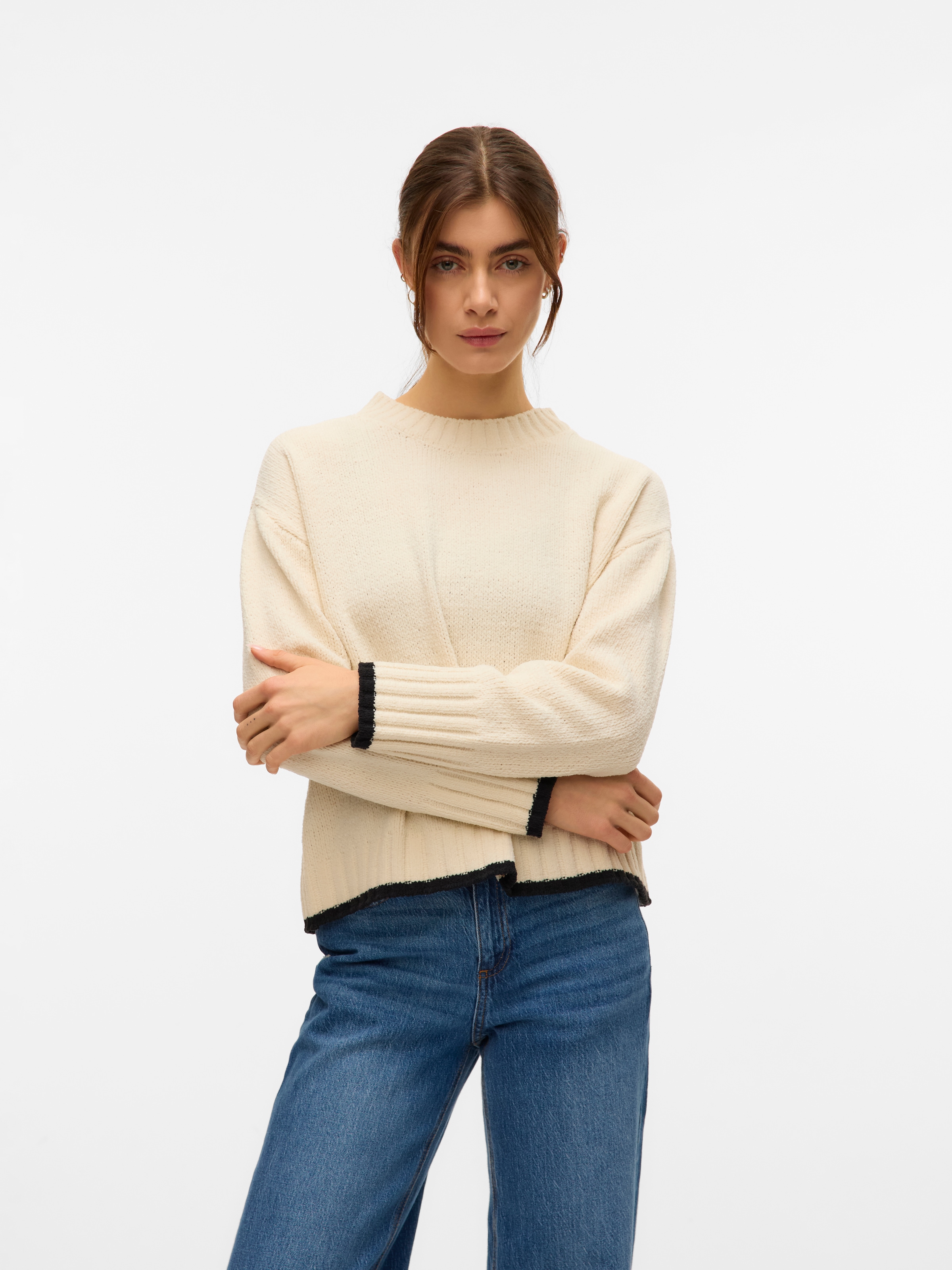 Vero Moda Strickpullover »VMSHADOW LS O-NECK PULLOVER BOO«