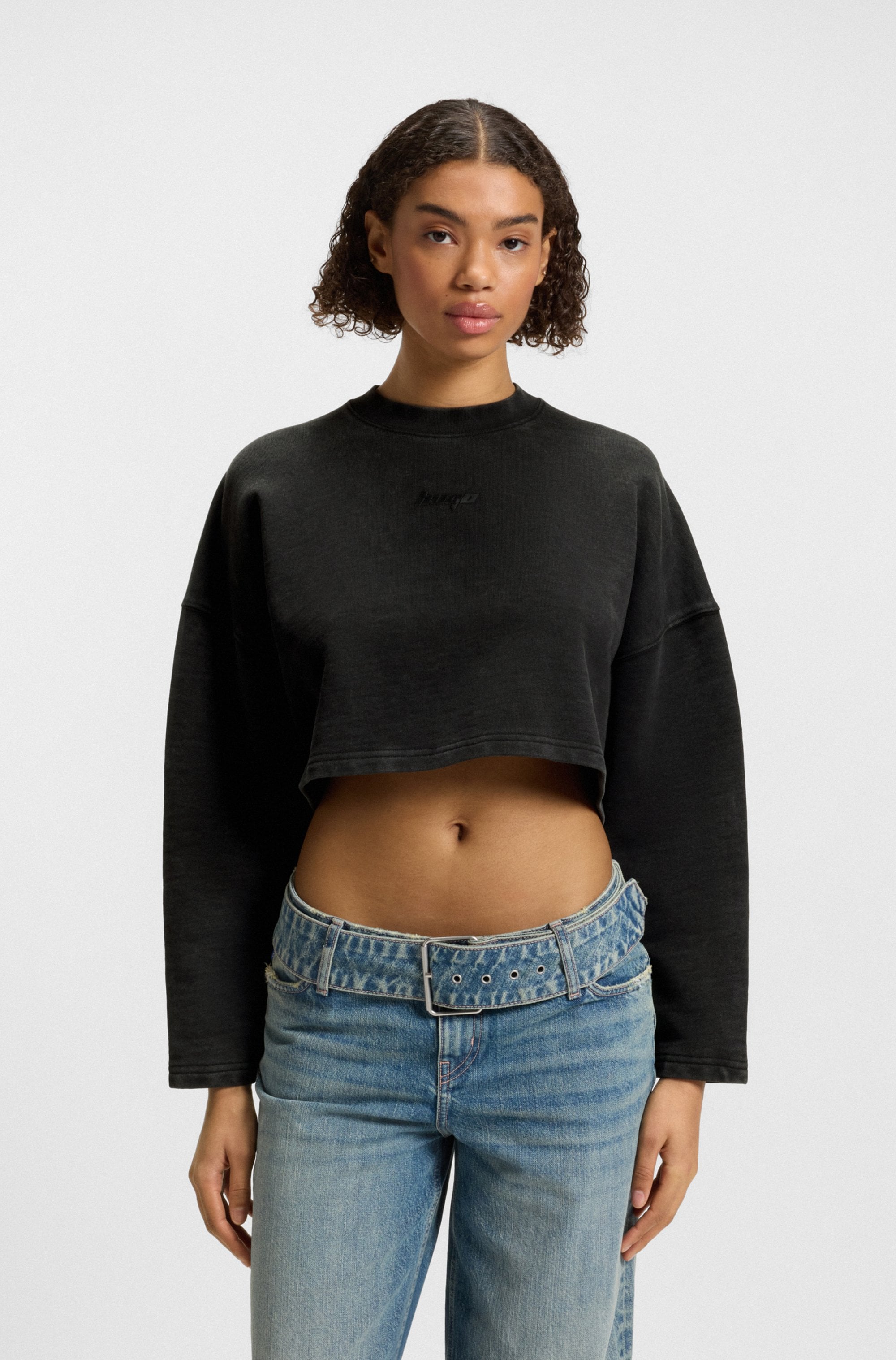 Image of HUGO Sweatshirt "Derissa", in Cropped-Länge