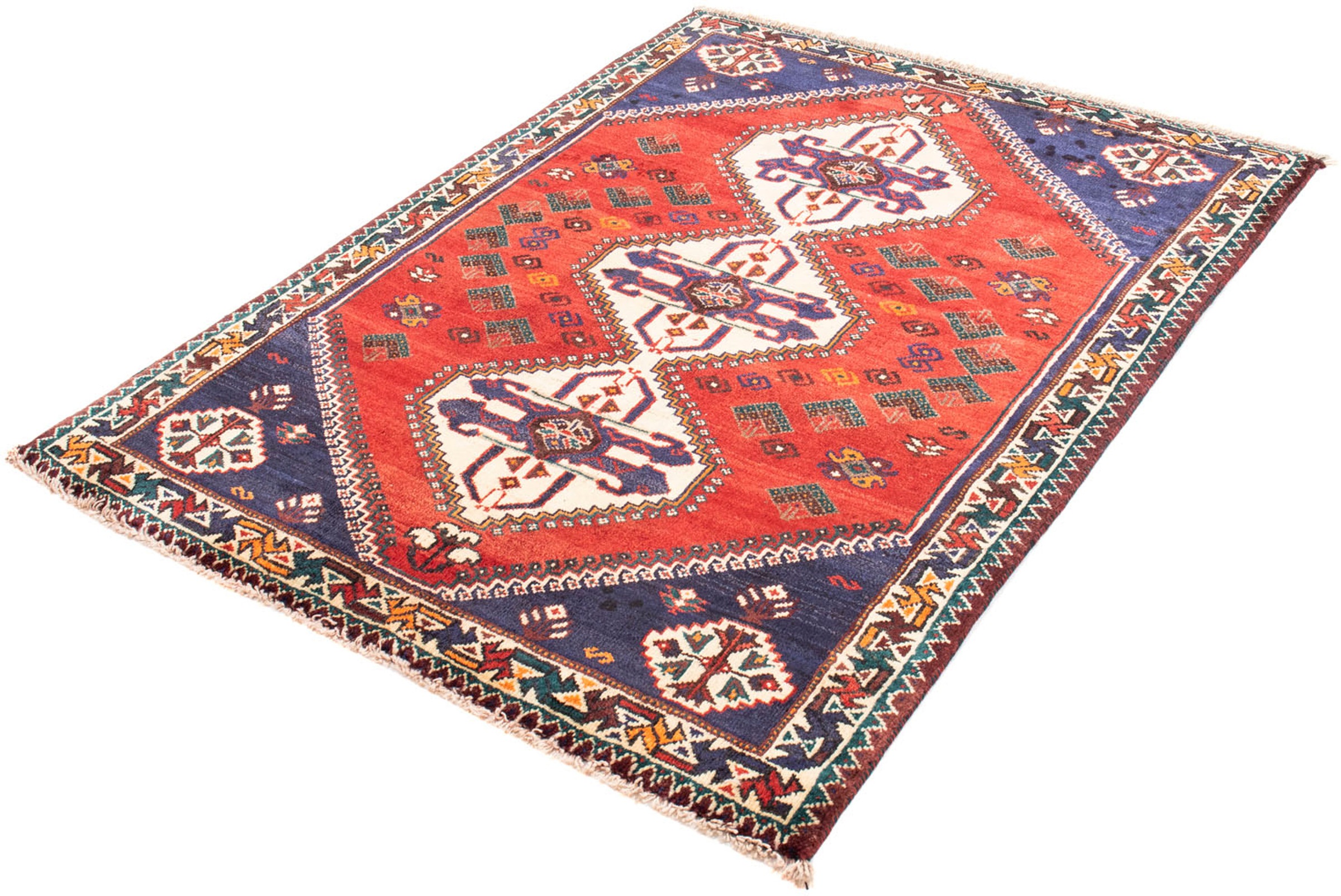 Image of morgenland Orientteppich »Perser - Nomadic - 145 x 110 cm - dunkelrot«, rechteckig, 10 mm Höhe, Wohnzimmer, Handgeknüpft, Einzelstück mit Zertifikat bei Ackermann Versand Schweiz