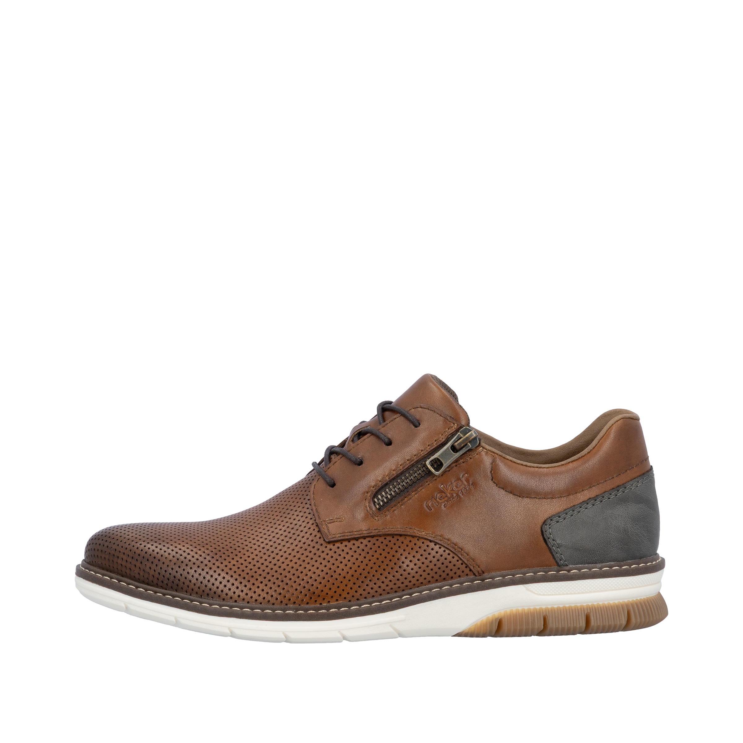 Rieker Schnürschuh  Halbschuh, Freizeitsneaker, Casual-Schnürer mit Perforation