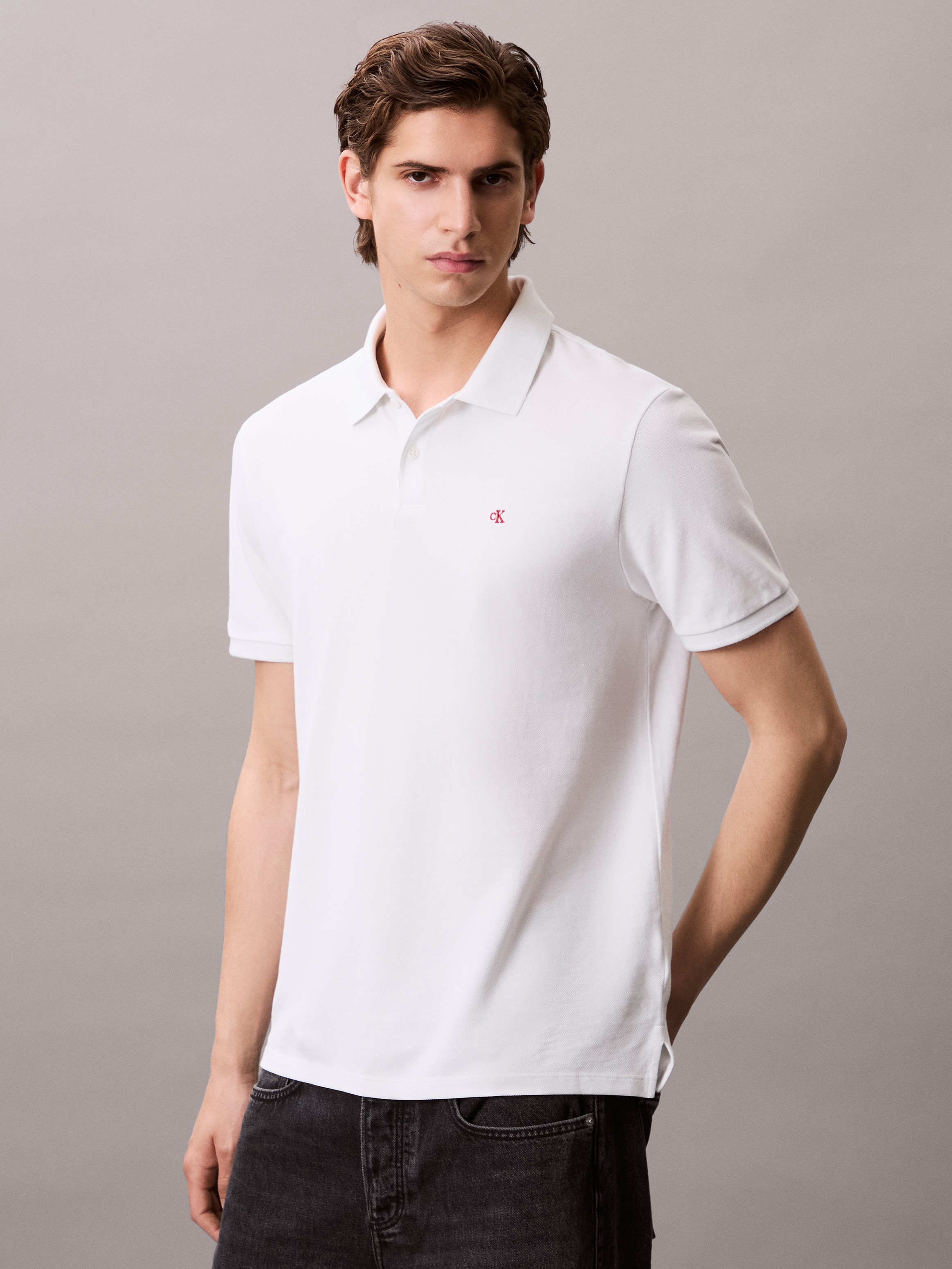 Calvin Klein Jeans Poloshirt »SS CASUAL PIQUE CLASSIC POLO«, Mit Rundhalsausschnitt