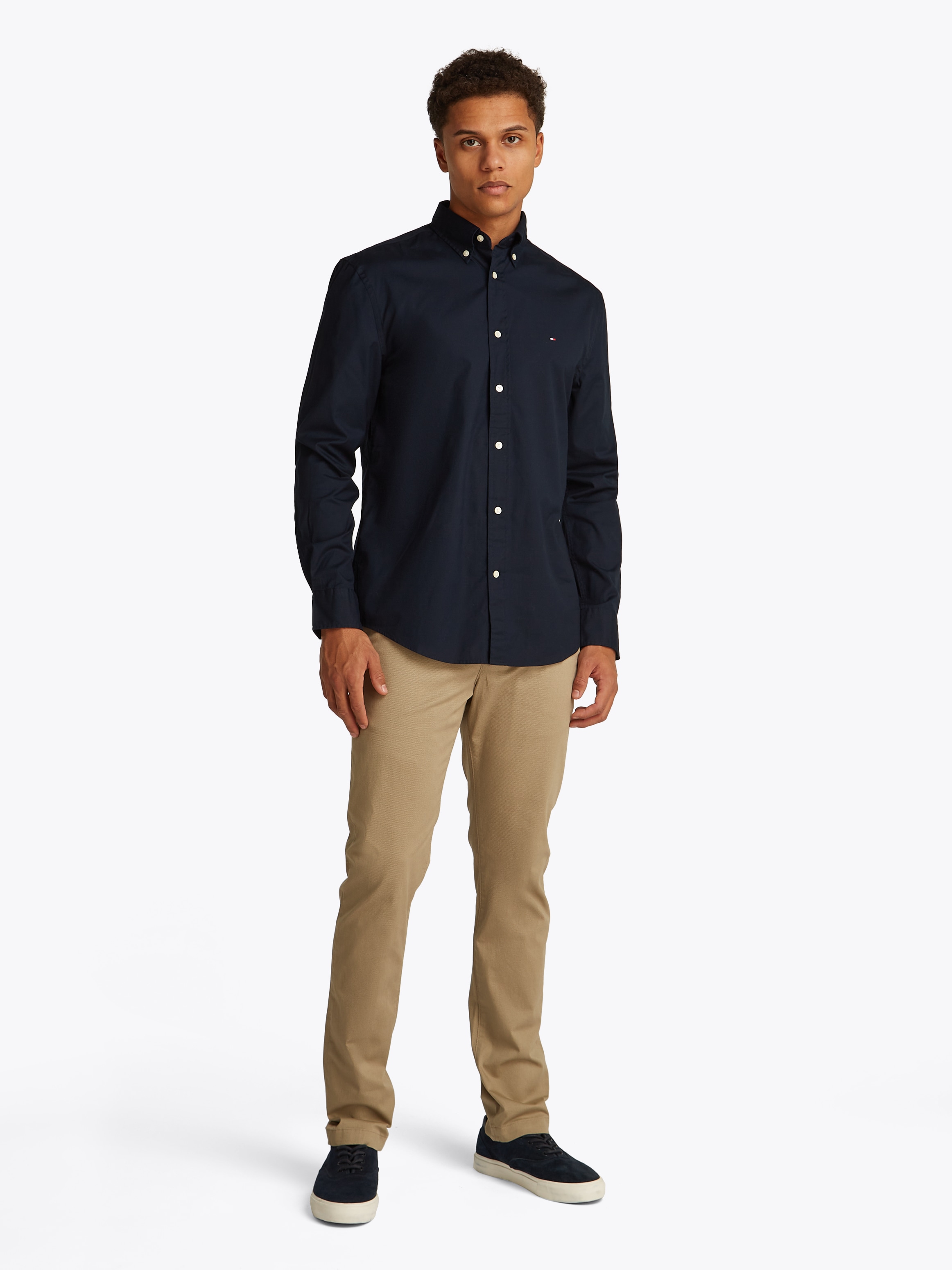 Tommy Hilfiger Langarmhemd »CORE FLEX POPLIN SOLID Regular Fit SHIRT«