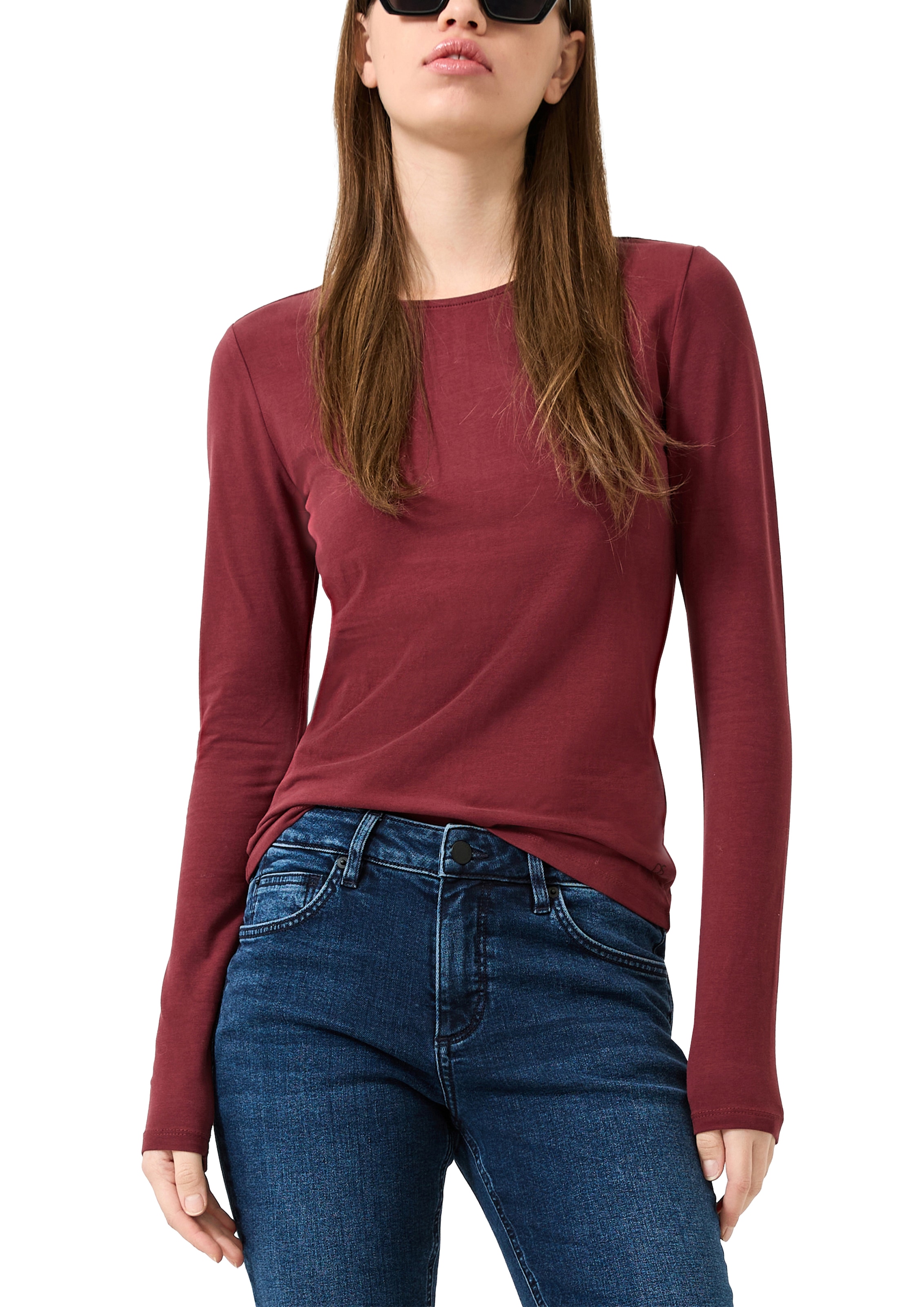 Image of QS Langarmshirt Elastische Baumwollqualität