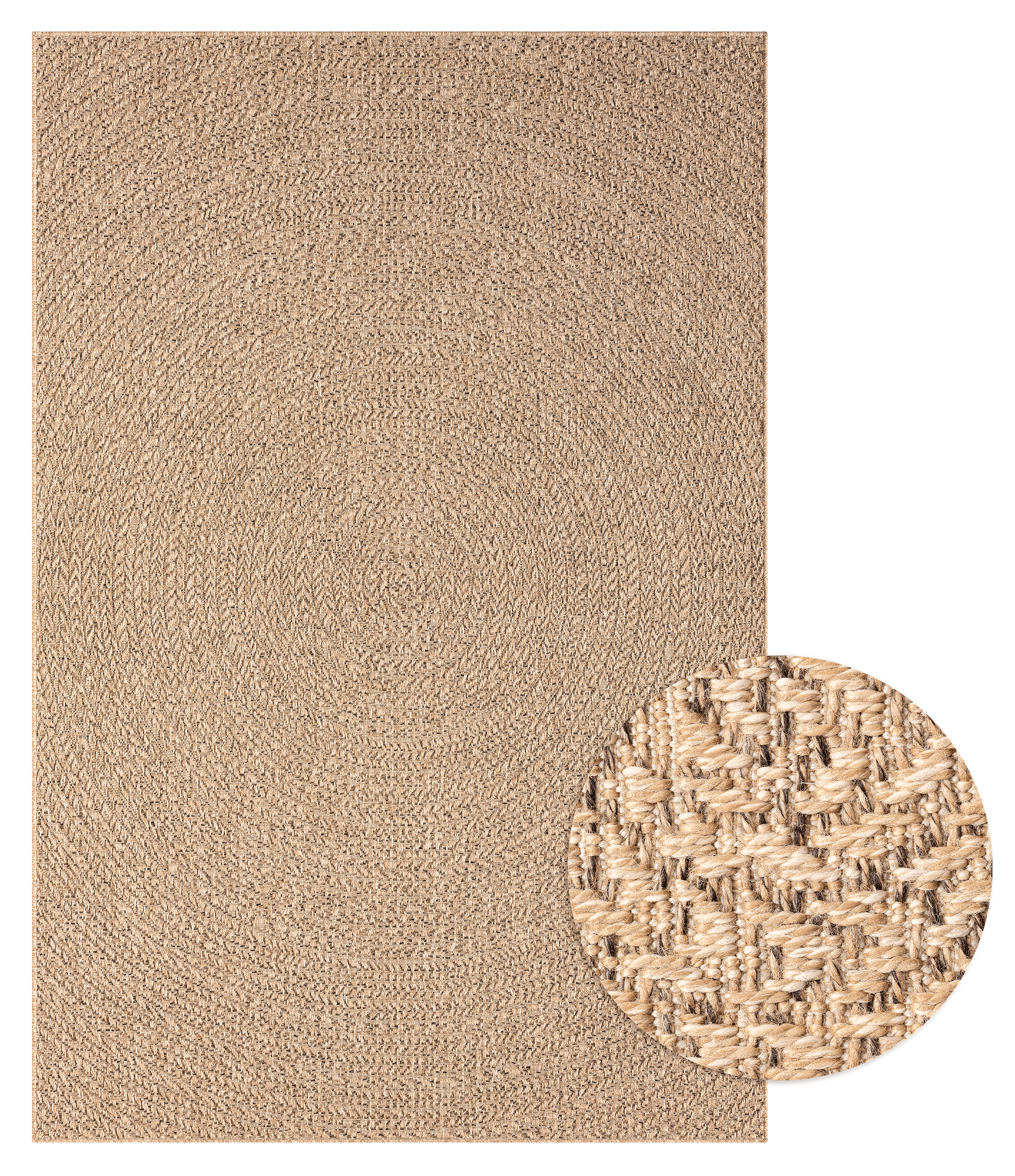 merinos Teppich »Kenzy 6« rechteckig 10 mm Höhe robuster In- und Outdoor Teppich im natürlichen Jute-Look, wetterfest