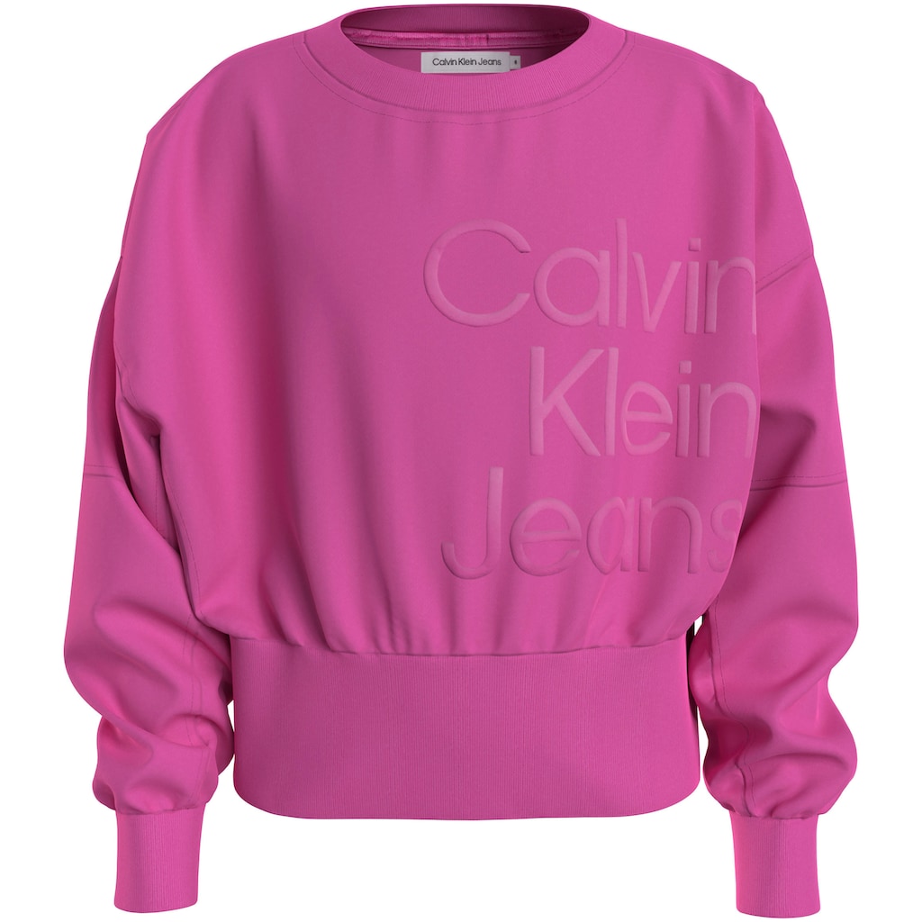 Calvin Klein Jeans Sweatshirt »PUFF HERO LOGO CN SWEATSHIRT«, für Kinder bis 16 Jahre