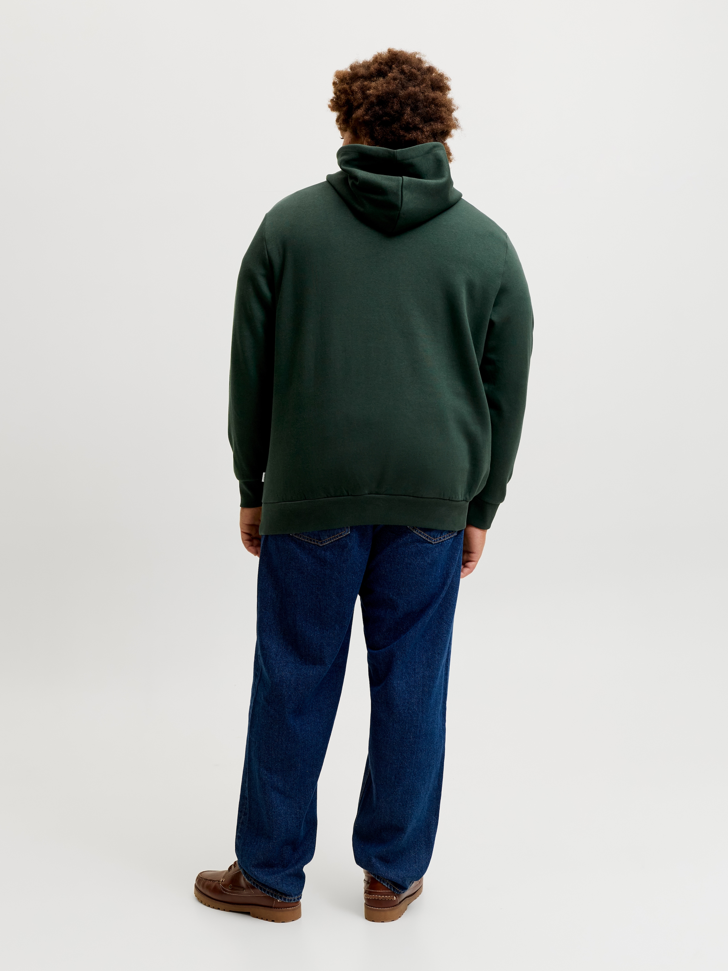 Jack & Jones PlusSize Sweat à capuche »JJELOGO SWEAT HOOD 2 COL AW26 SN PLS«, mélange coton, coupe normale
