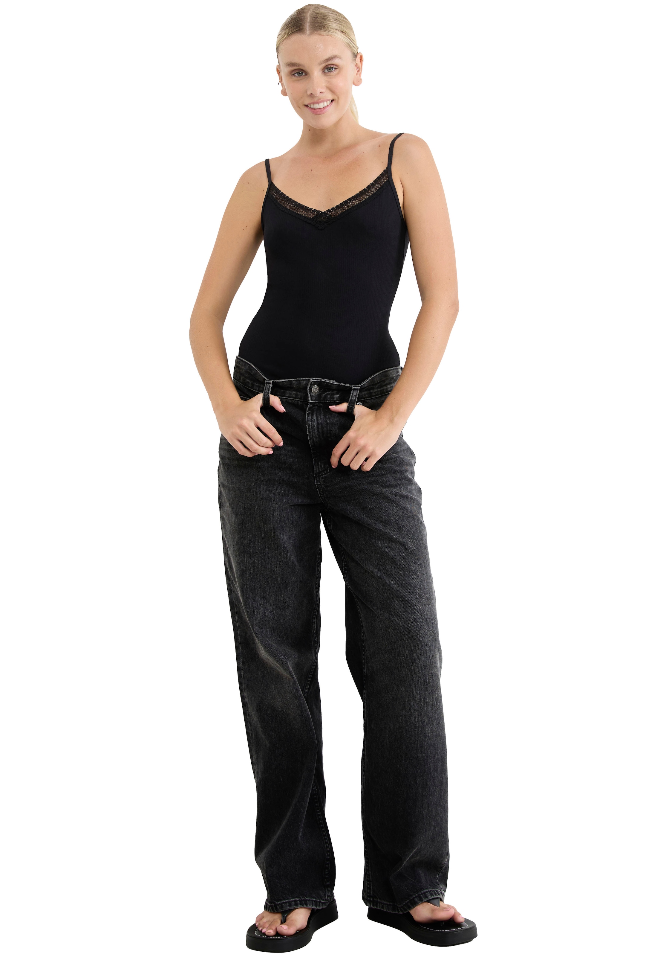 sloggi Body »GO Ribbed« weiche Rippware mit Spitzenbesatz