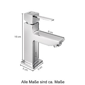 welltime Waschtischarmatur »Trento, Wasserhahn« Wassersparende Eco-Click-Funktion, inkl. Pop-Up Ablaufventil