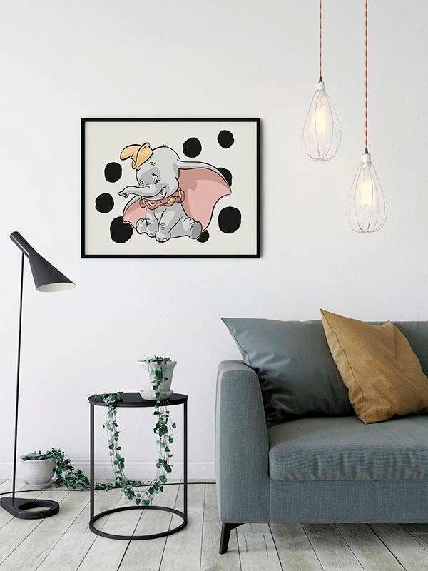 Komar Image »Dumbo Dots Landscape« 1 cuis tlg. Wandbild zur Dekoration im Kinderzimmer - ohne Rahmen