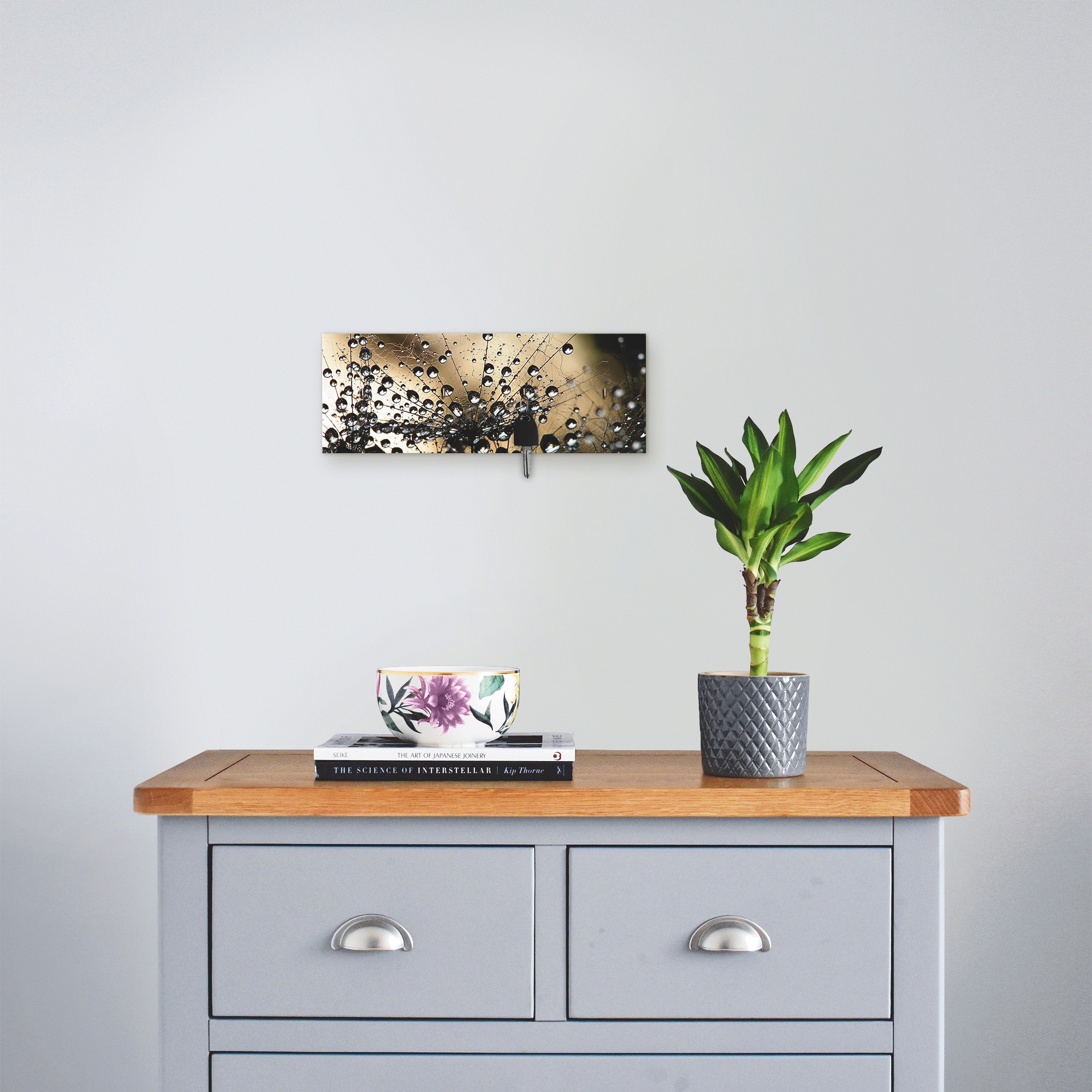 Image of Artland Hakenleiste »Nasser Löwenzahn«, aus Holz mit 4 Schlüsselhaken – Schlüsselboard, Schlüsselbretter, Schlüsselhalter, Schlüsselaufhänger für den Flur – Stil: Modern bei Ackermann Versand Schweiz